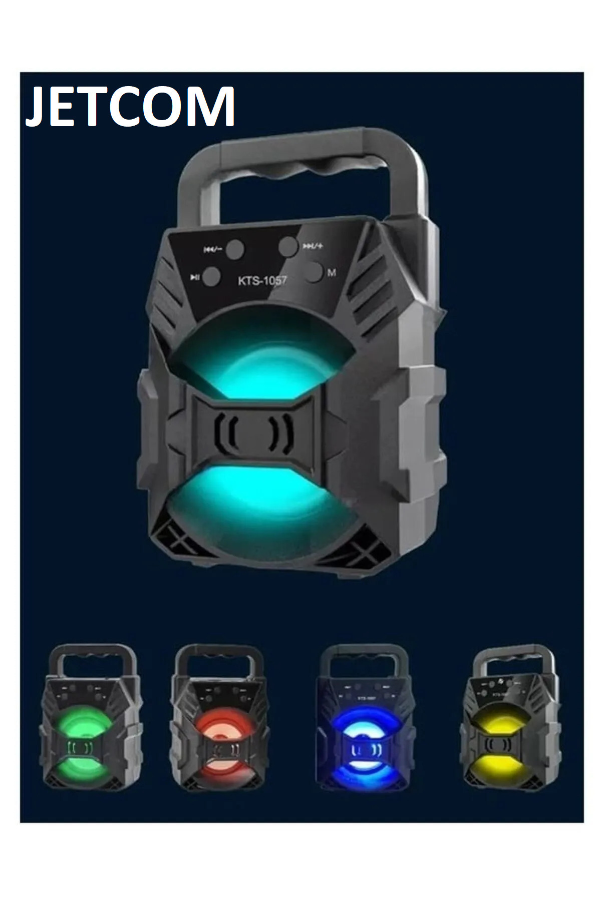 Işıklı Bluetooth Hoparlör Ses Bombası Yüksek Ses Usb/fm/sd Kts-1057 3