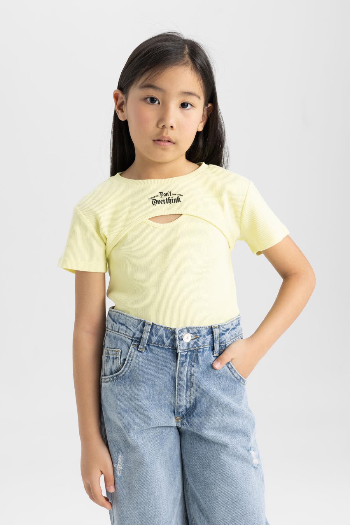 تی شرت دخترانه دفاکتو | C8603A824HS Defacto - Image 3