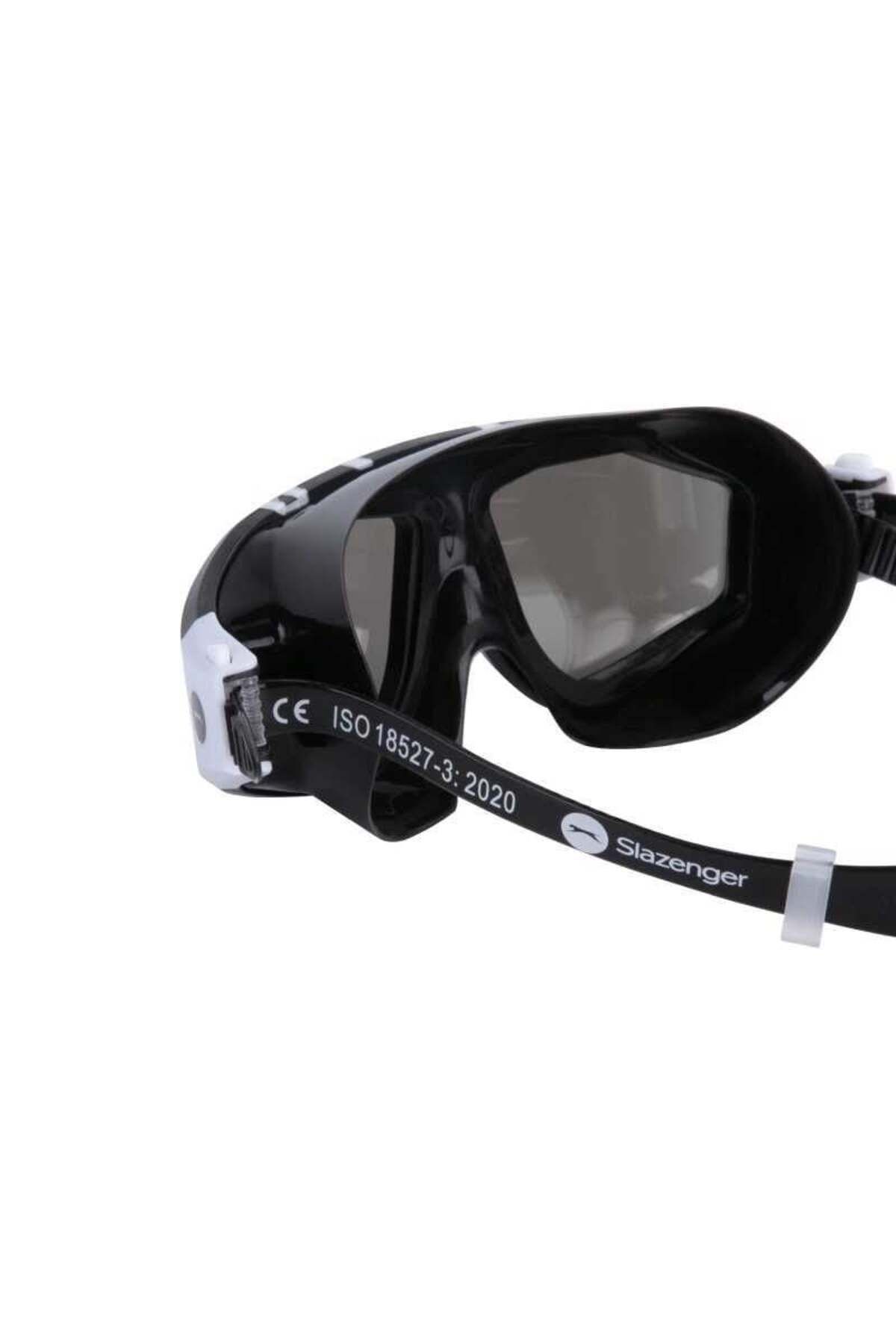 عینک شنای مشکی سیاه سفید Mirror Gl6 Slazenger