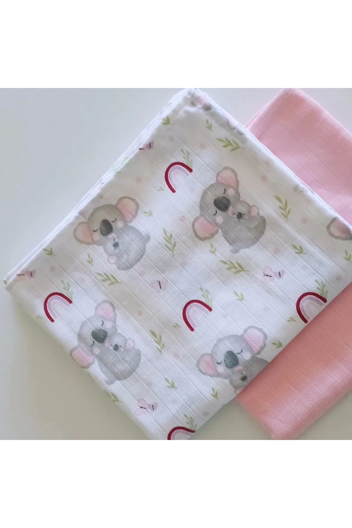 deva design Müslin Kız Erkek Bebek 2’li Kundak Battaniye