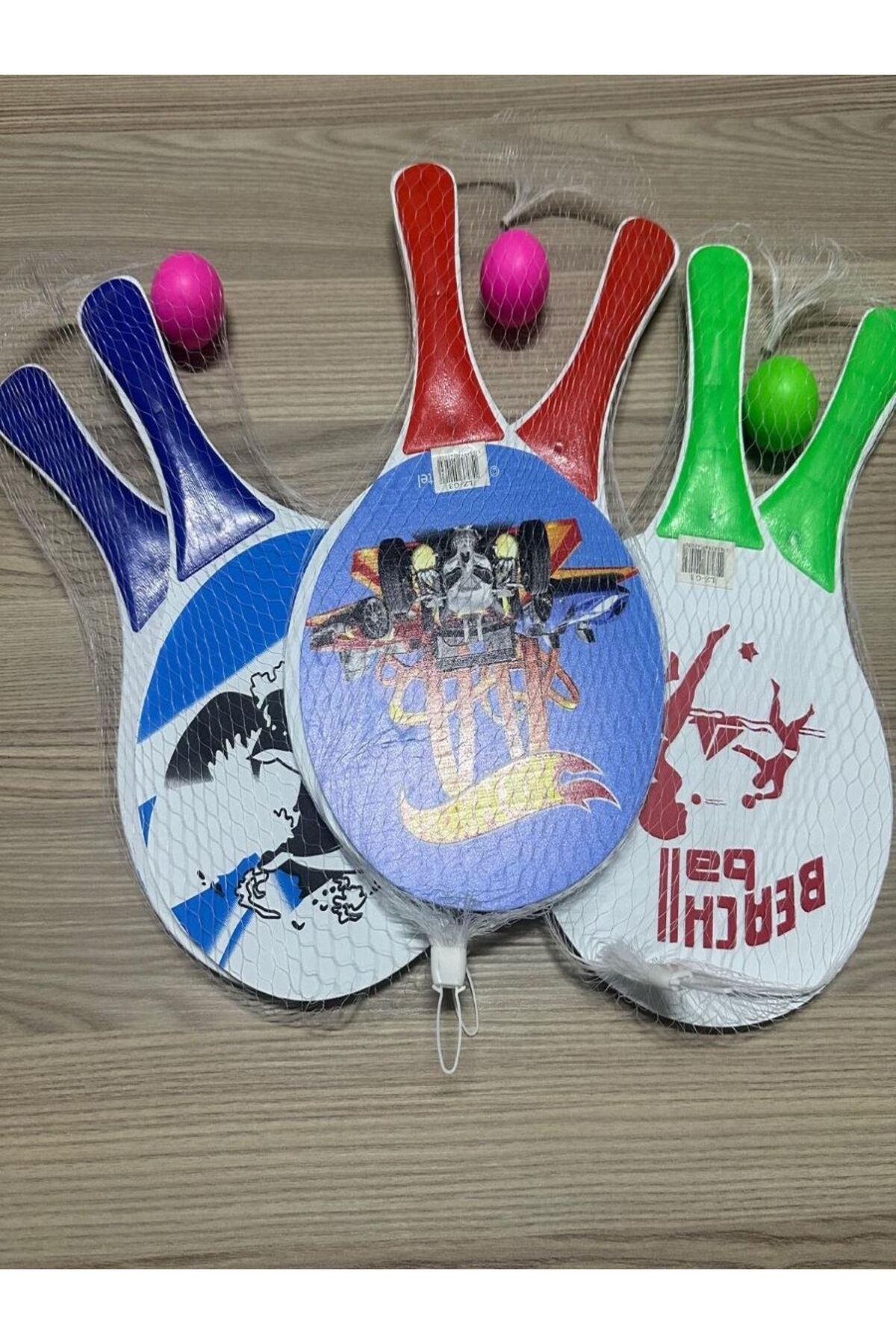 CARNIVAL LAND-Quality Ball Net Tennis Racket Set for Beach and Pool - 2 Rackets + 1 Ball 7