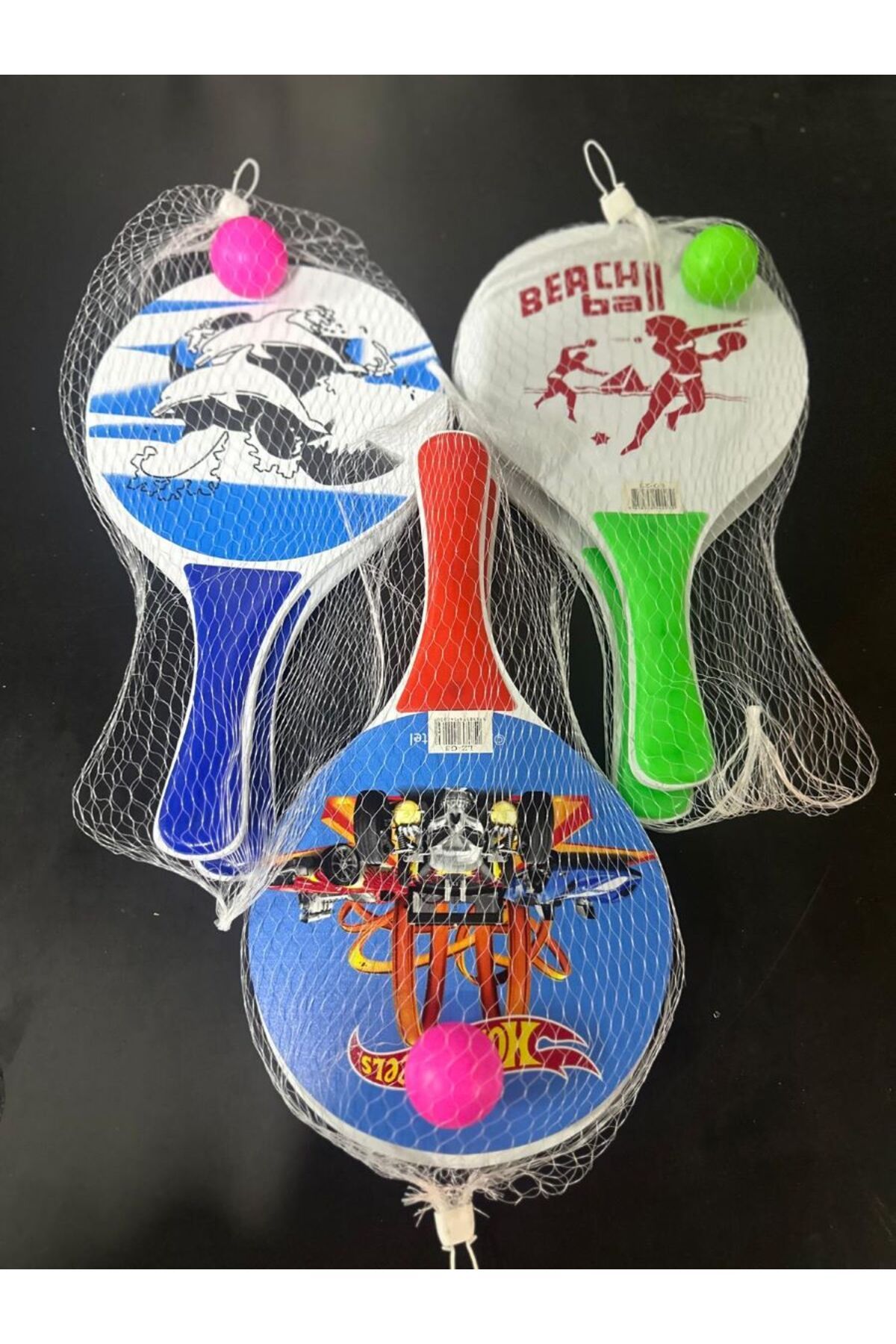 CARNIVAL LAND-Quality Ball Net Tennis Racket Set for Beach and Pool - 2 Rackets + 1 Ball 6