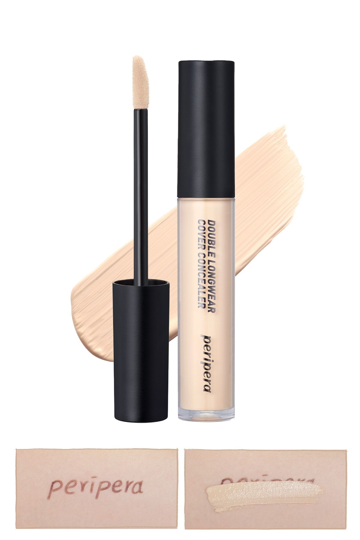 Консилер PERIPERA обеспечивает сильное покрытие и стойкость Консилер Peripera Double Longwear Cover Concealer (01 Pure Ivory) 6258