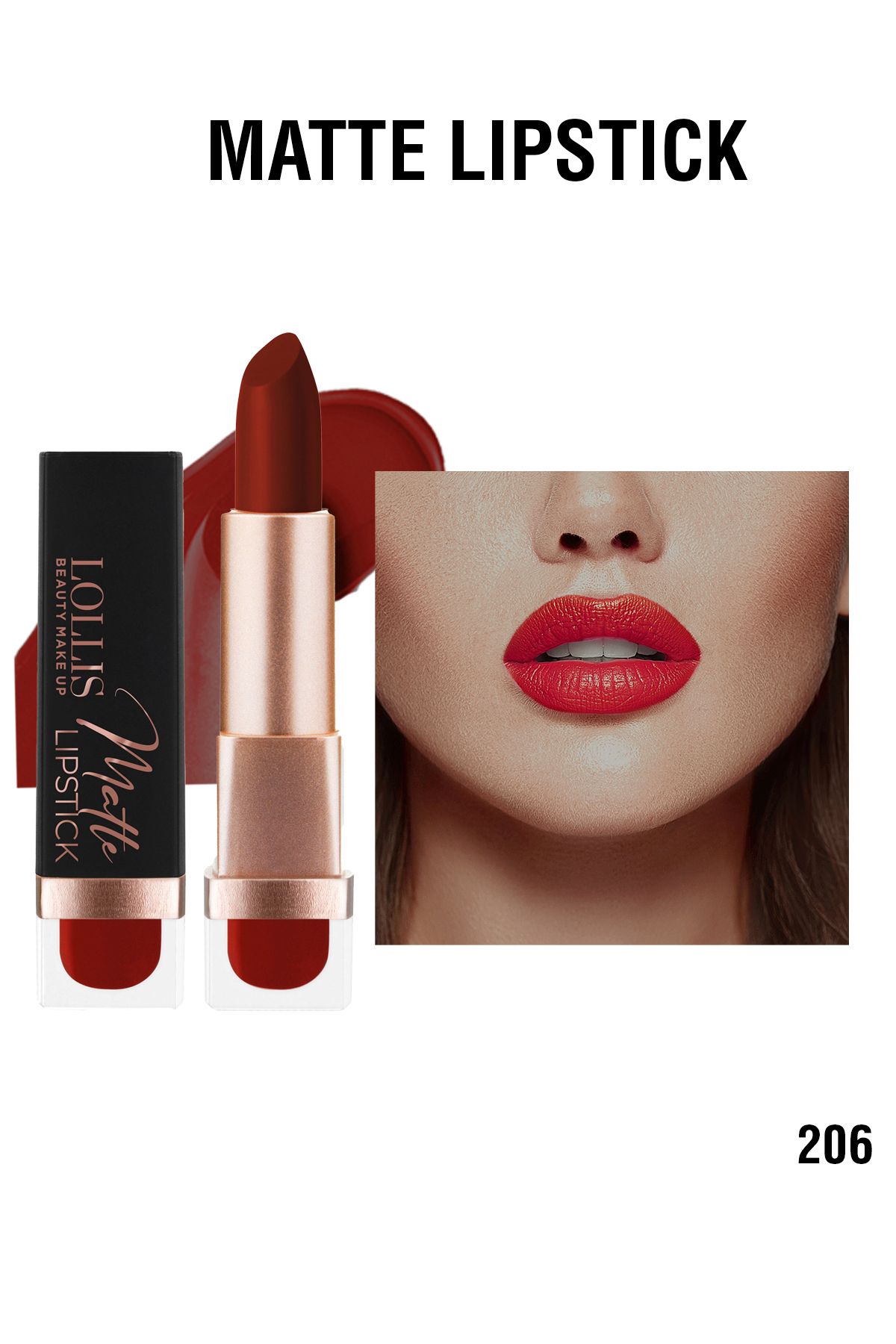 رژ لب مات 206 / رژ لب مات 206 Lollis