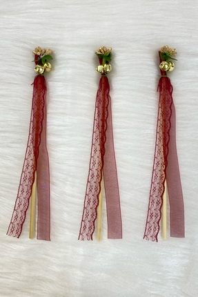 ZEYMERADE Bordo Çubuk Nedime Zili, Gelin Tefi, Nedime Tefi, Sünnet Zili, Kurd...