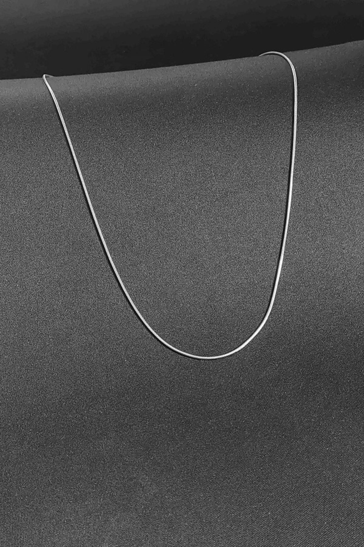 TREND COLLECTİON-Women's Stainless Steel Silver Chain Thin Italian Necklace (45cm) 4