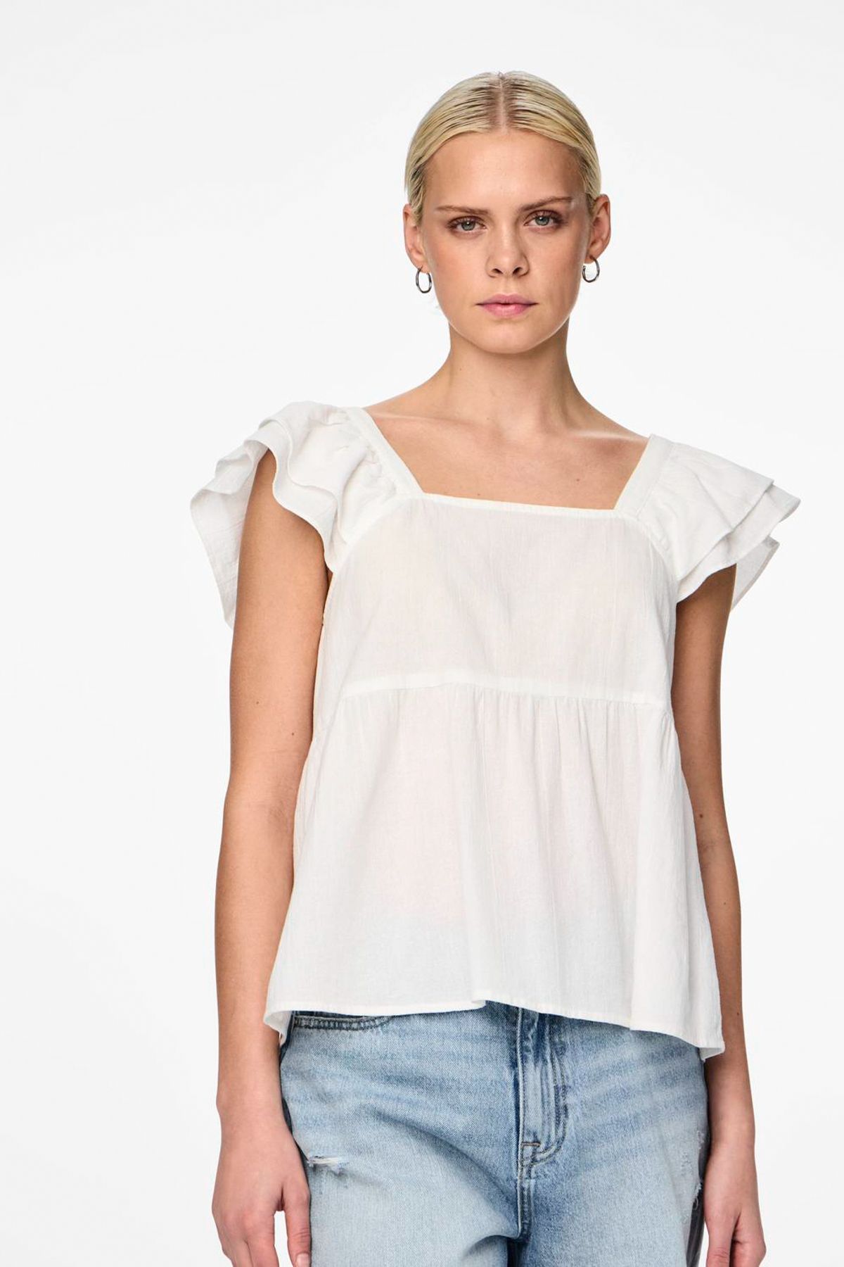 PIECES-PCMILLA SL FLOUNCE TOP - Bequeme Passform 4