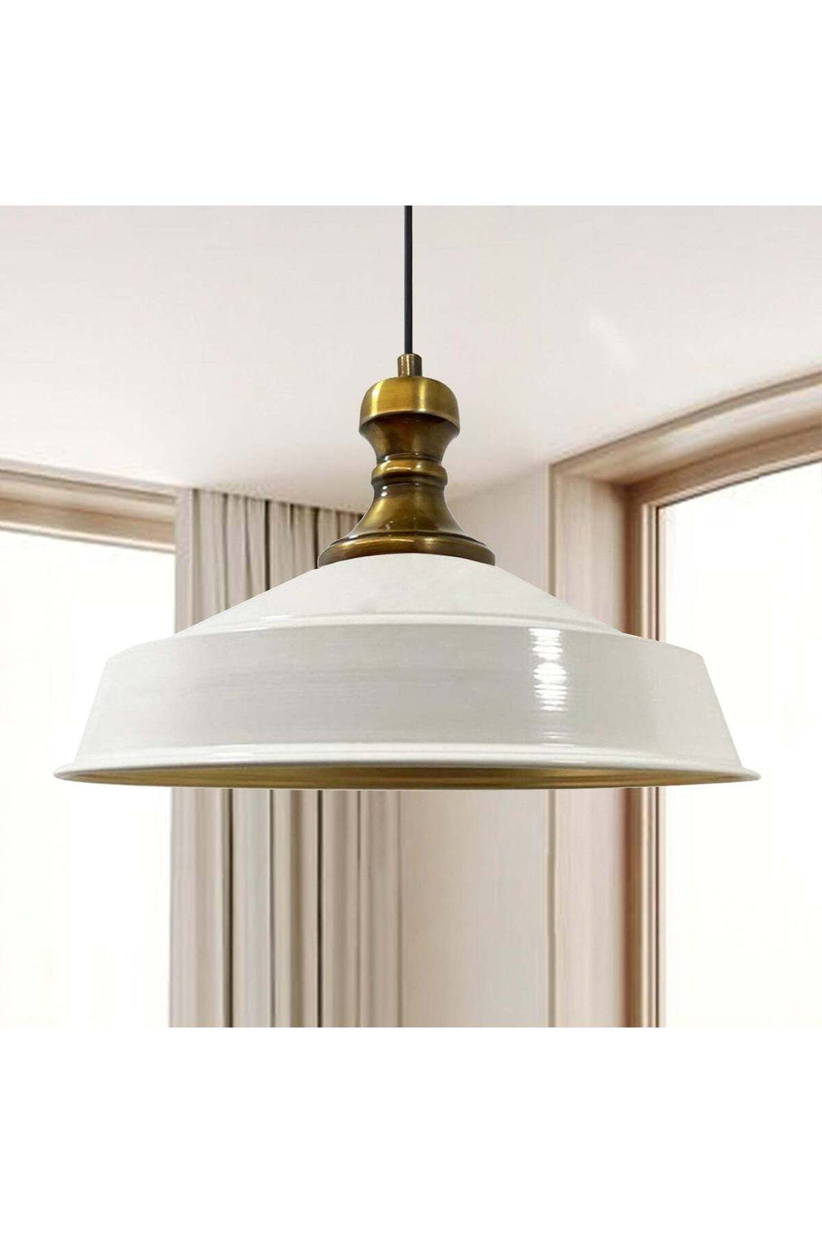 Bamyum-Pendelleuchte Asletl-Knob, Metall, 41 cm, Weiß Lampe 1