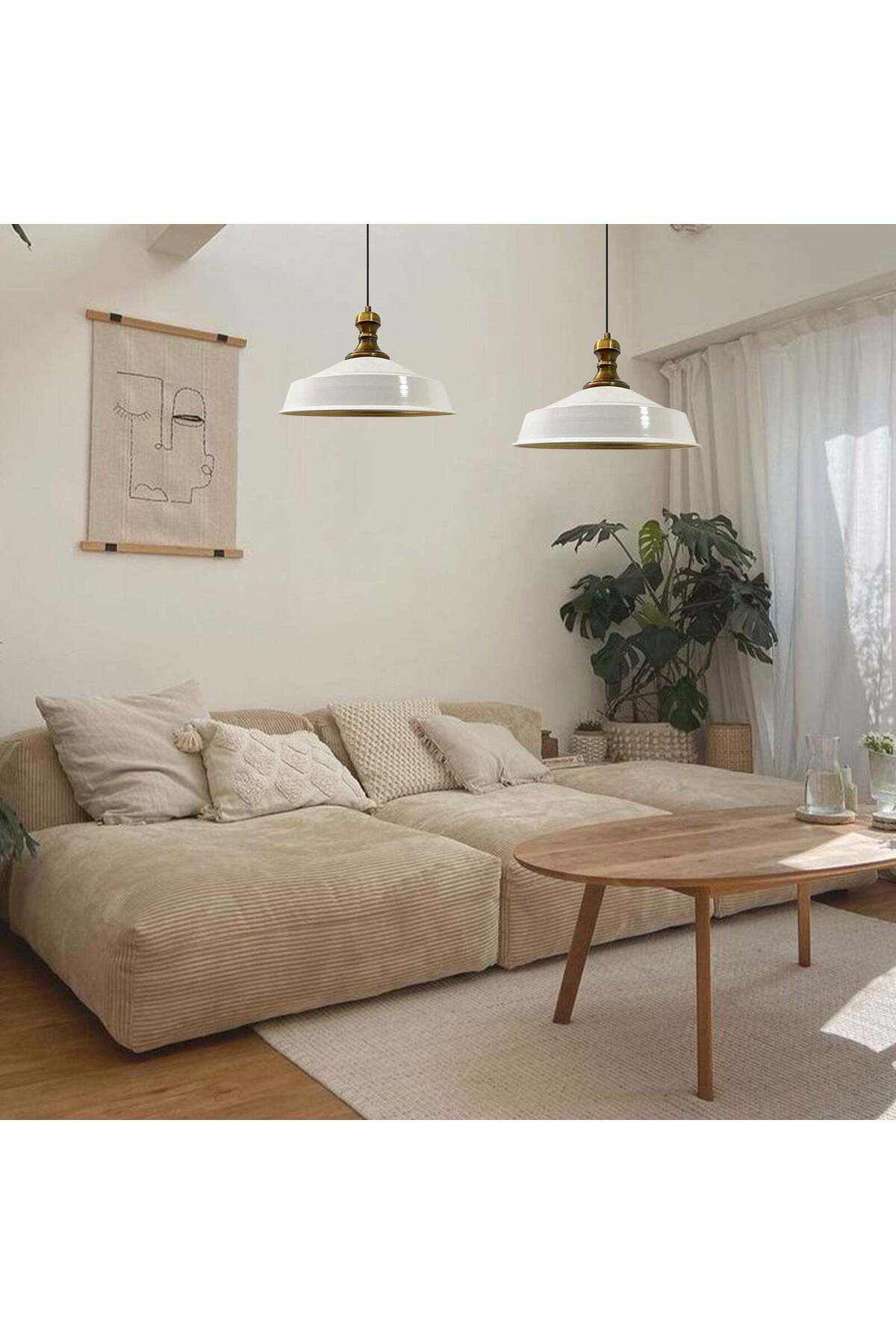 Bamyum-Pendelleuchte Asletl-Knob, Metall, 41 cm, Weiß Lampe 3