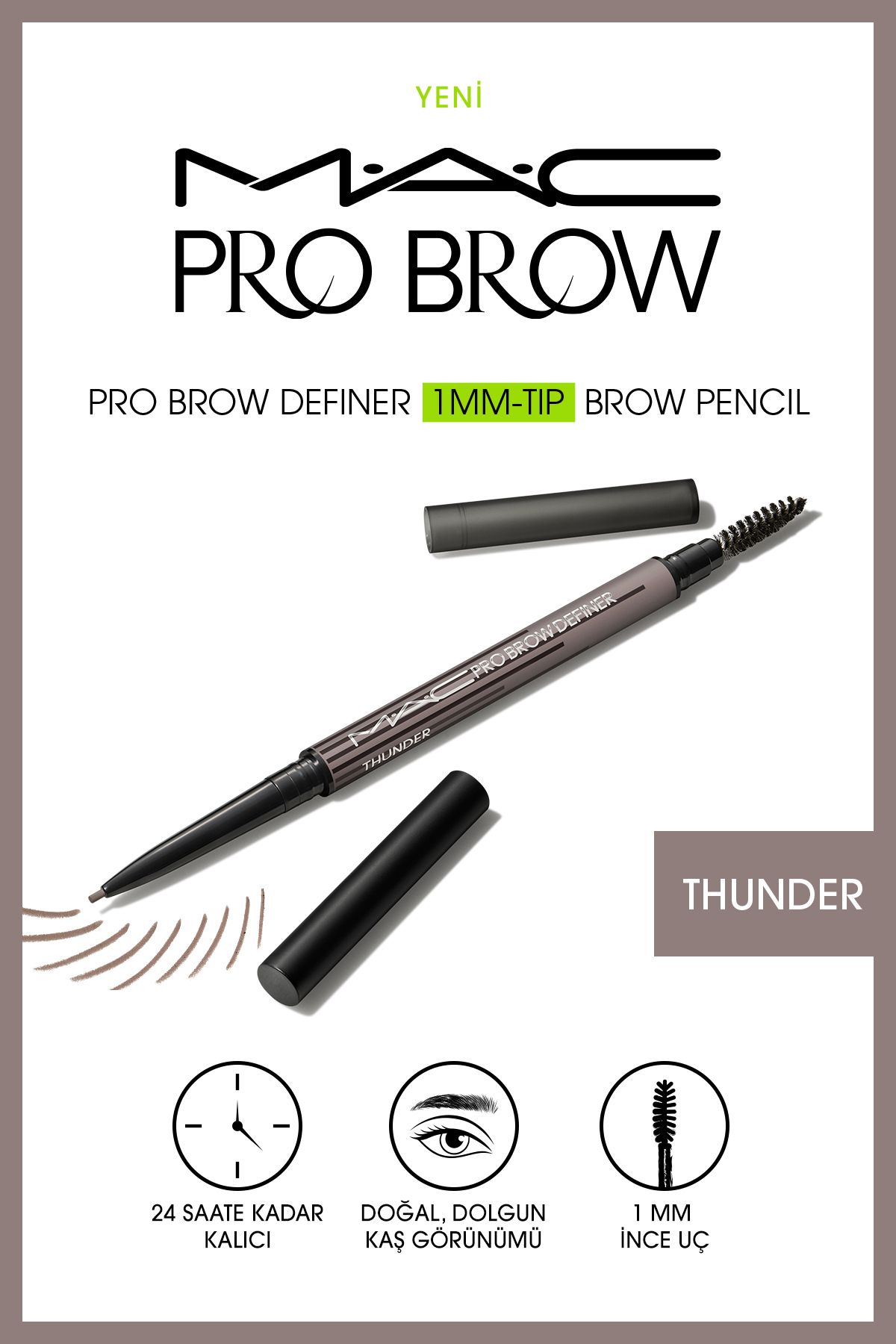 Mac M·A·C Pro Brow Definer Карандаш для бровей типа 1 мм – THUNDER 123865