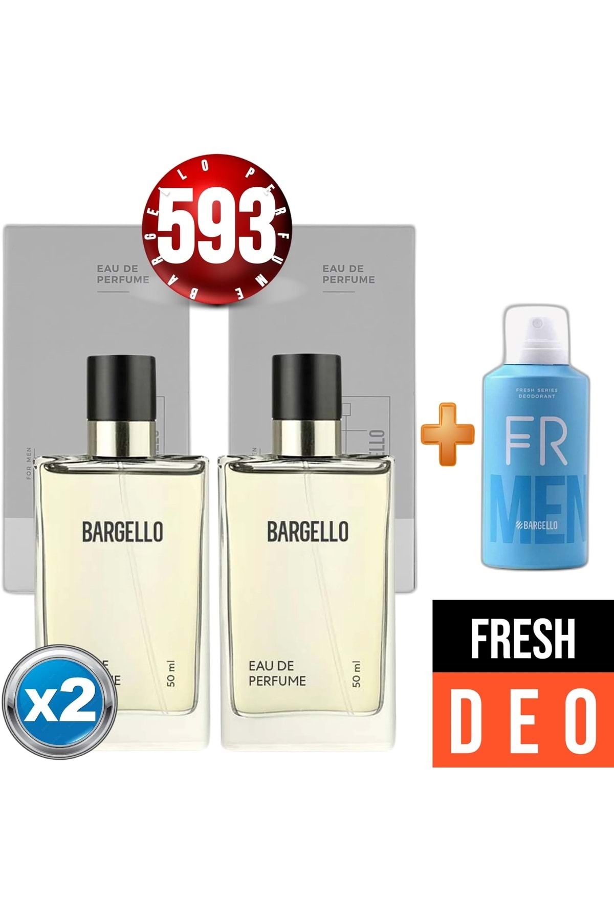 عطر 593x2 (2 عدد) Fresh Bay 50 ml + Fresh Deodorant Bay 150 ml Bargello