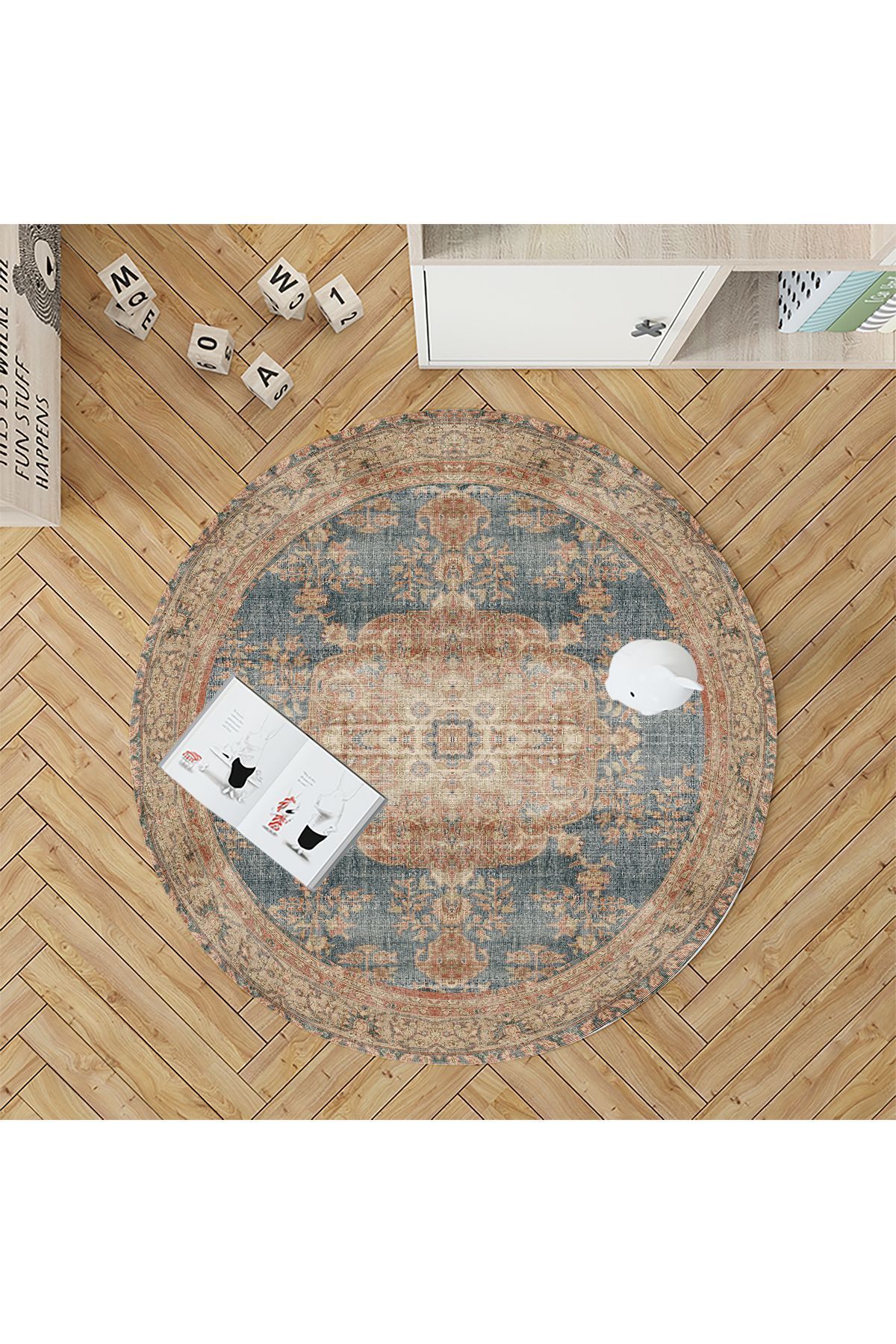mars halı doğal tonlarında Patchwork temalı dekoratif Kilim Salon Halısı Saçaklı Yıkanabilen Halı