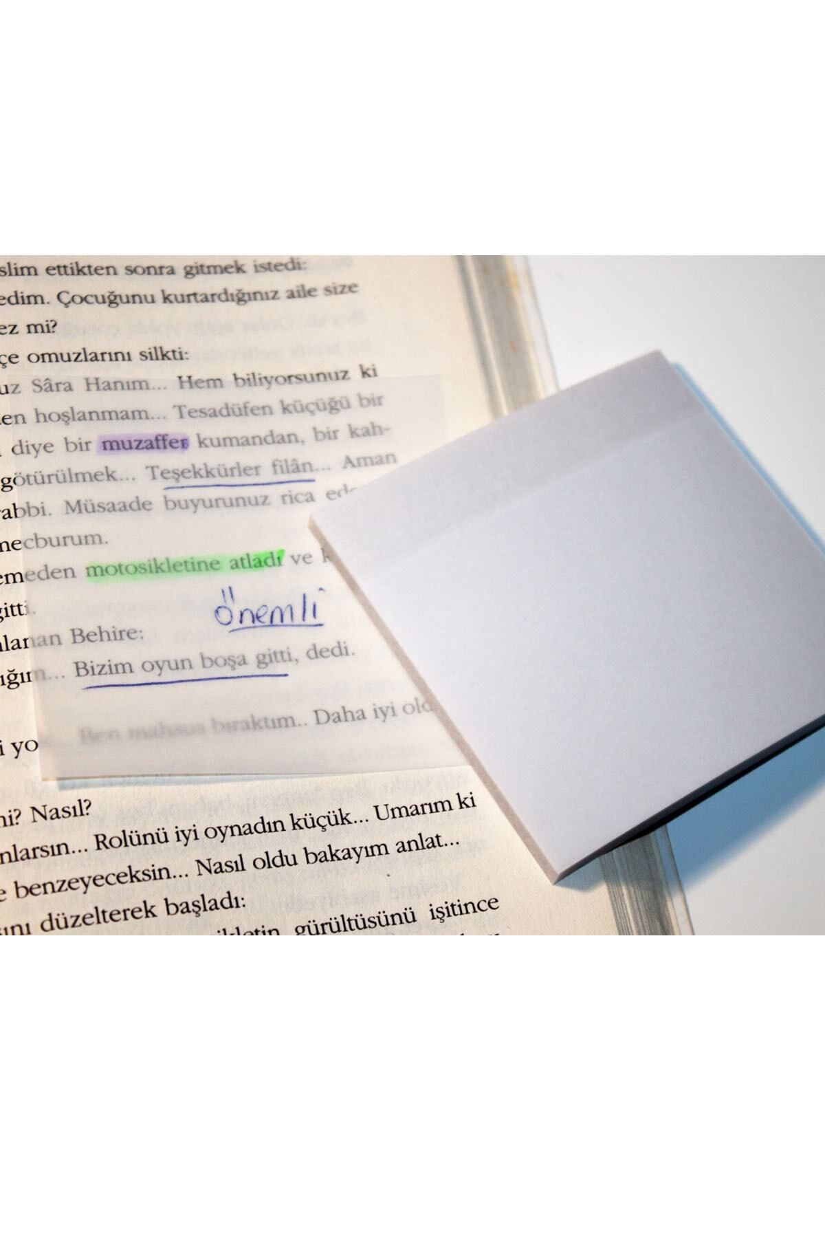 Paste Notes Şeffaf Yapışkanlı Not Kağıdı / Transparan Sticky Notes - 50 Yapraklı SEFFAF1