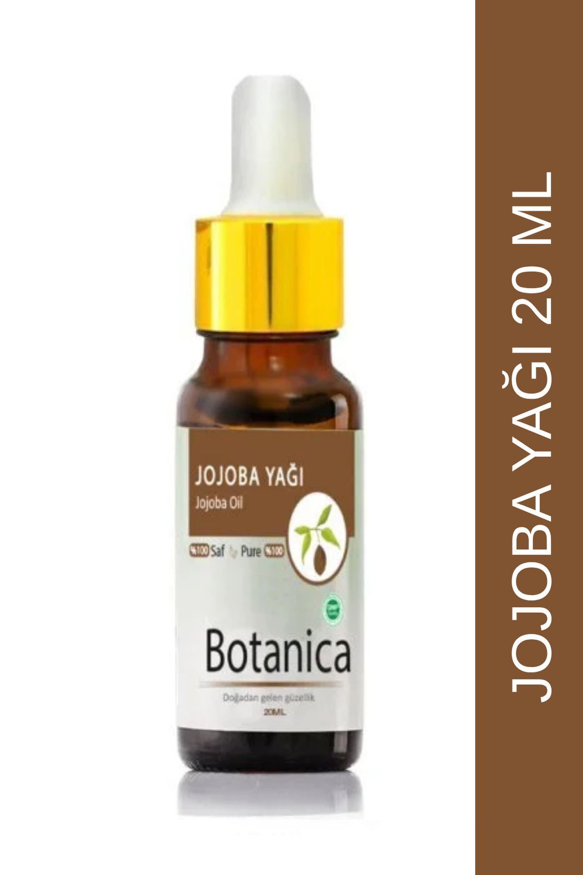 botanica-Simmondsia Chinensis Jojoba Oil - 20 ml Smooth Hair and Skin Care, Eyelash Care Facial Oil 2