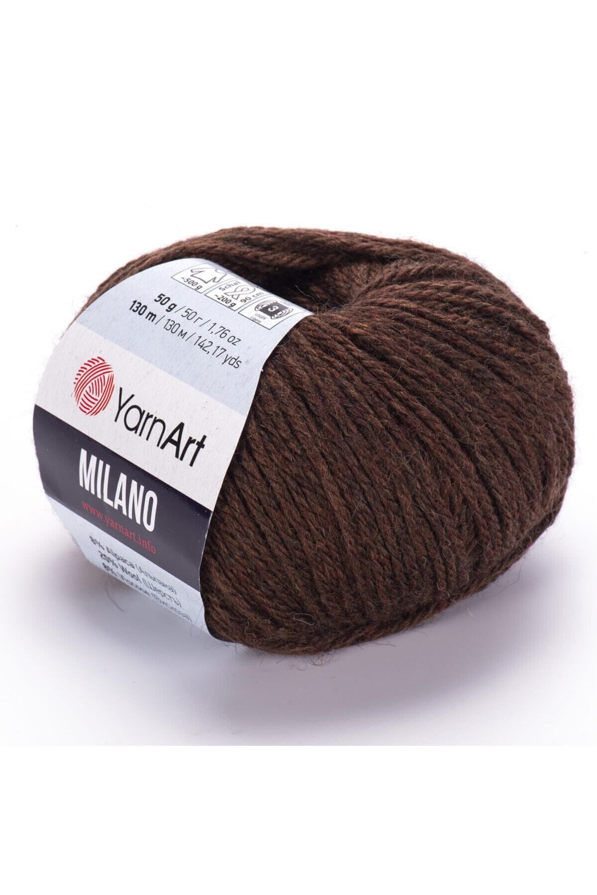 Yarnart Milano - Ață De Tricotat Manual Maro-871 - One Size
