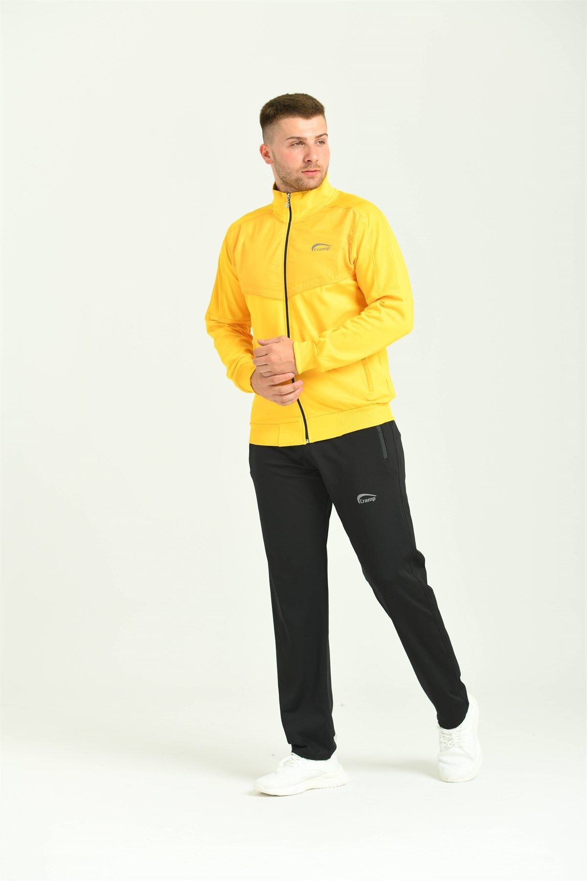 Мужской спортивный костюм Cramp Sports Yellow Diver с парашютом на груди S-CRMP-4581