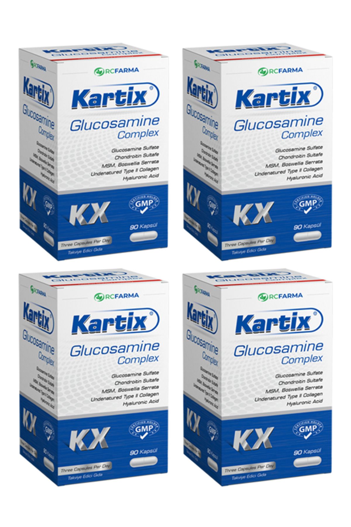 Kartix-مجمع الجلوكوزامين - 90 كبسولة 4x 1