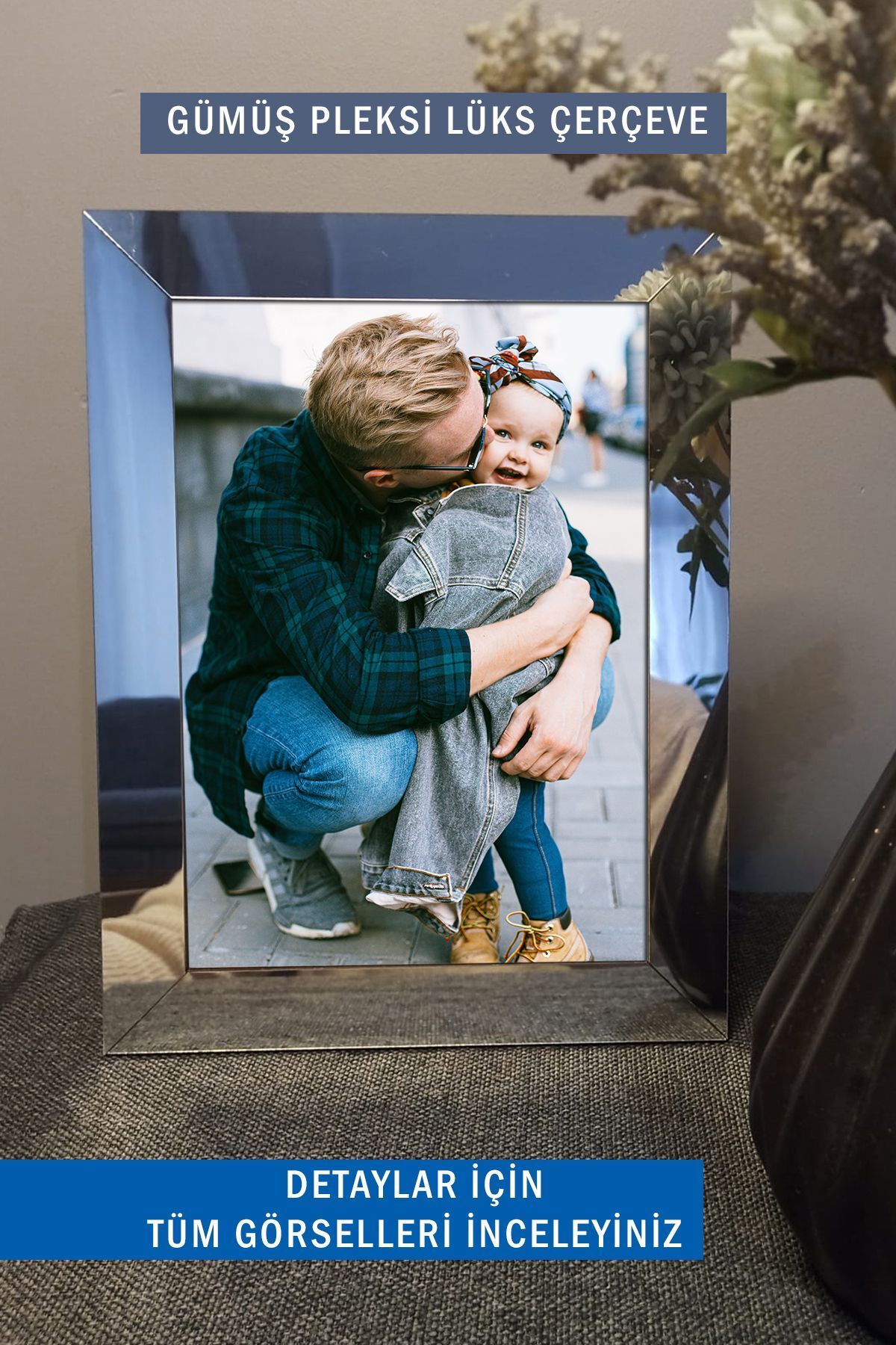 Bytwo-5 Pieces 21x30 a4 Silver Mirror Plexiglass Frame - a4 Luxury Plexiglass Frame 2