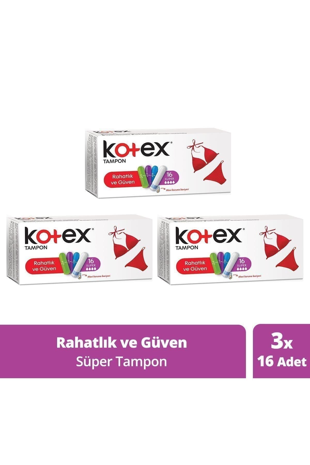 Kotex Tampon 16'lı Süper - 3'lü Paket