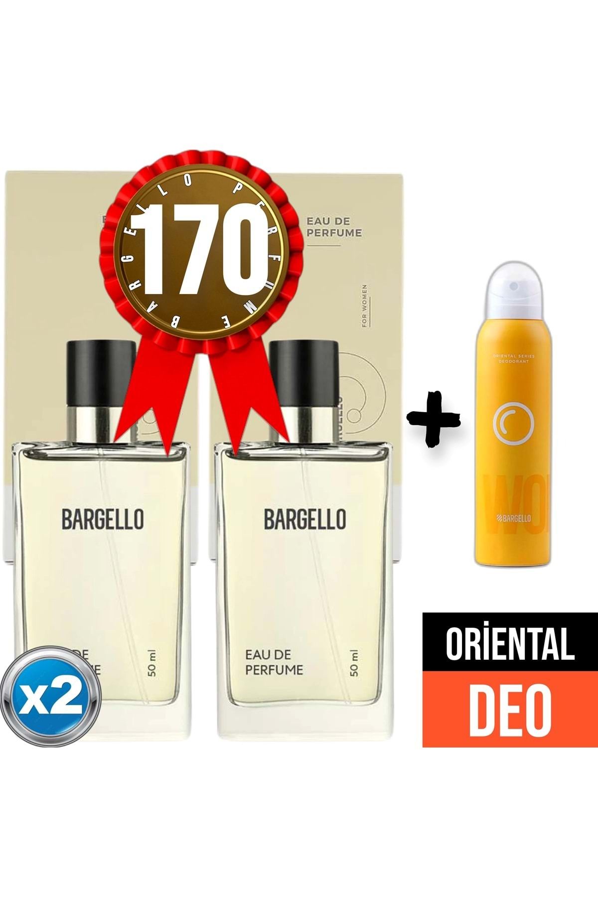عطر 170x2 (2 عدد) اورینتال 50 میلی لیتر Edp + دئودورانت شرقی 150 میلی لیتر Bargello