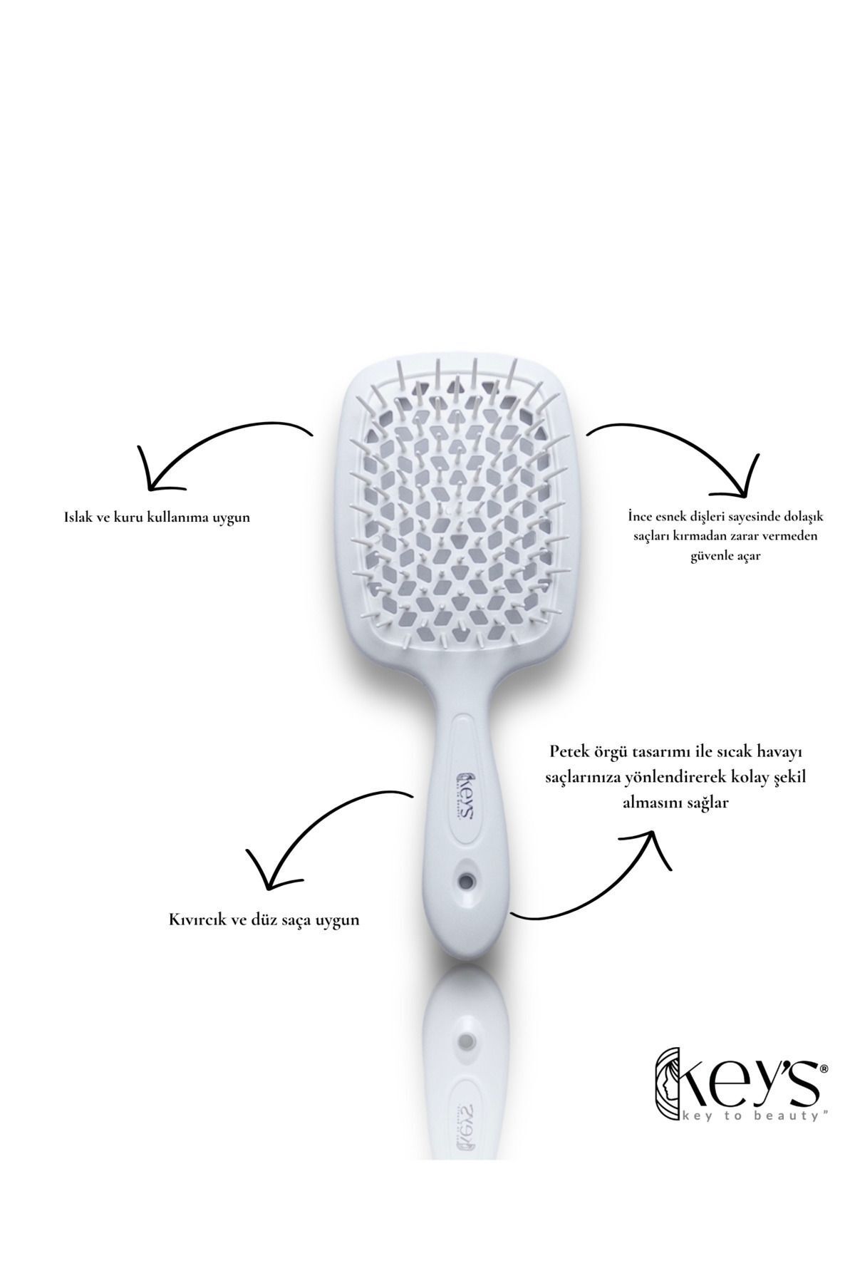 برس مو مربع مجیک با قابلیت تهویه Keys to beauty