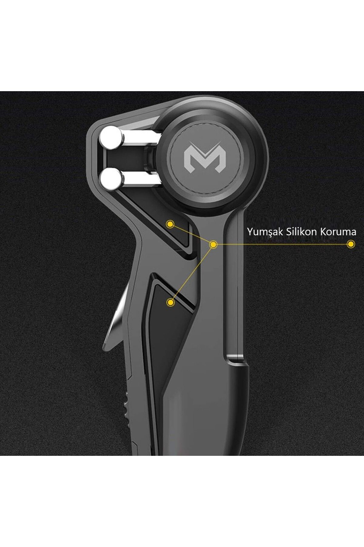 iPad Tablet için 2 Adet Oyun Joystick Tetik Kolu 6 Parmak L1R1 Pubg Mobile Ateş Tetiği Kolu Memo - 4