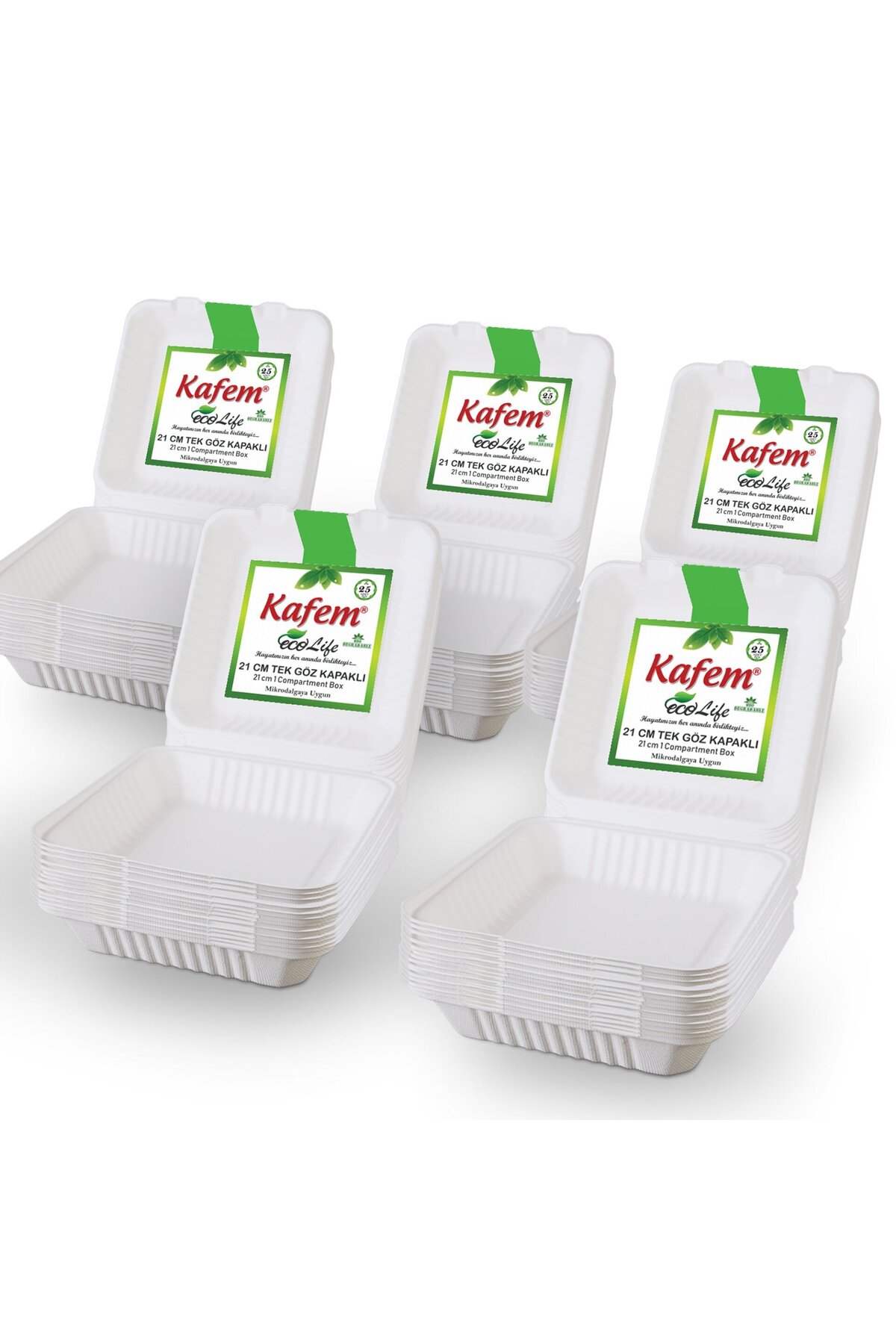 Cardboard Plate with Ecological Disposable Lid 25 Li X 5 Packs