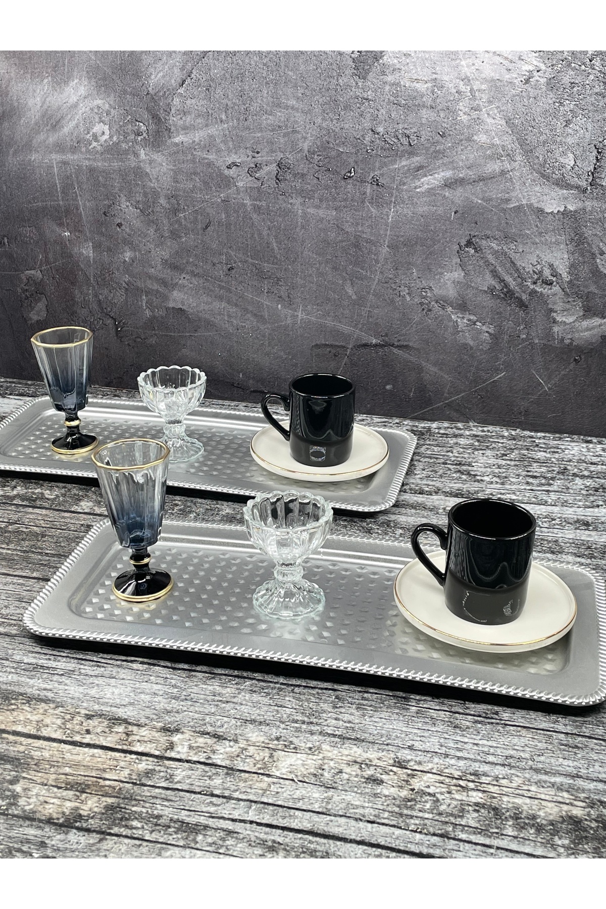 YzHome 6 Kişilik Lüx PORSELEN Kahve Fincan Takımı Seti Kahve Yanı ...
