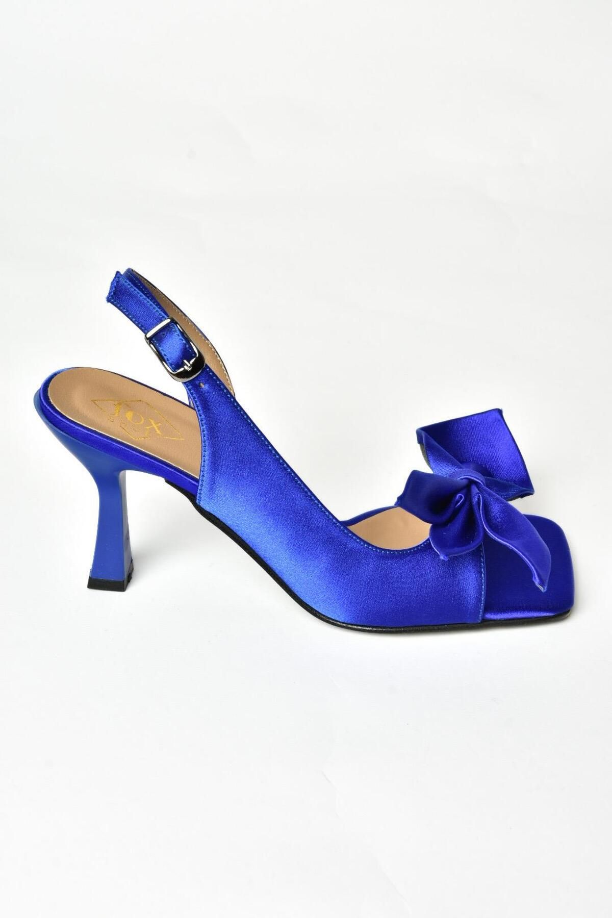 Fox Shoes-K749384904 Saks Blaue Damenschuhe mit Absatz 6