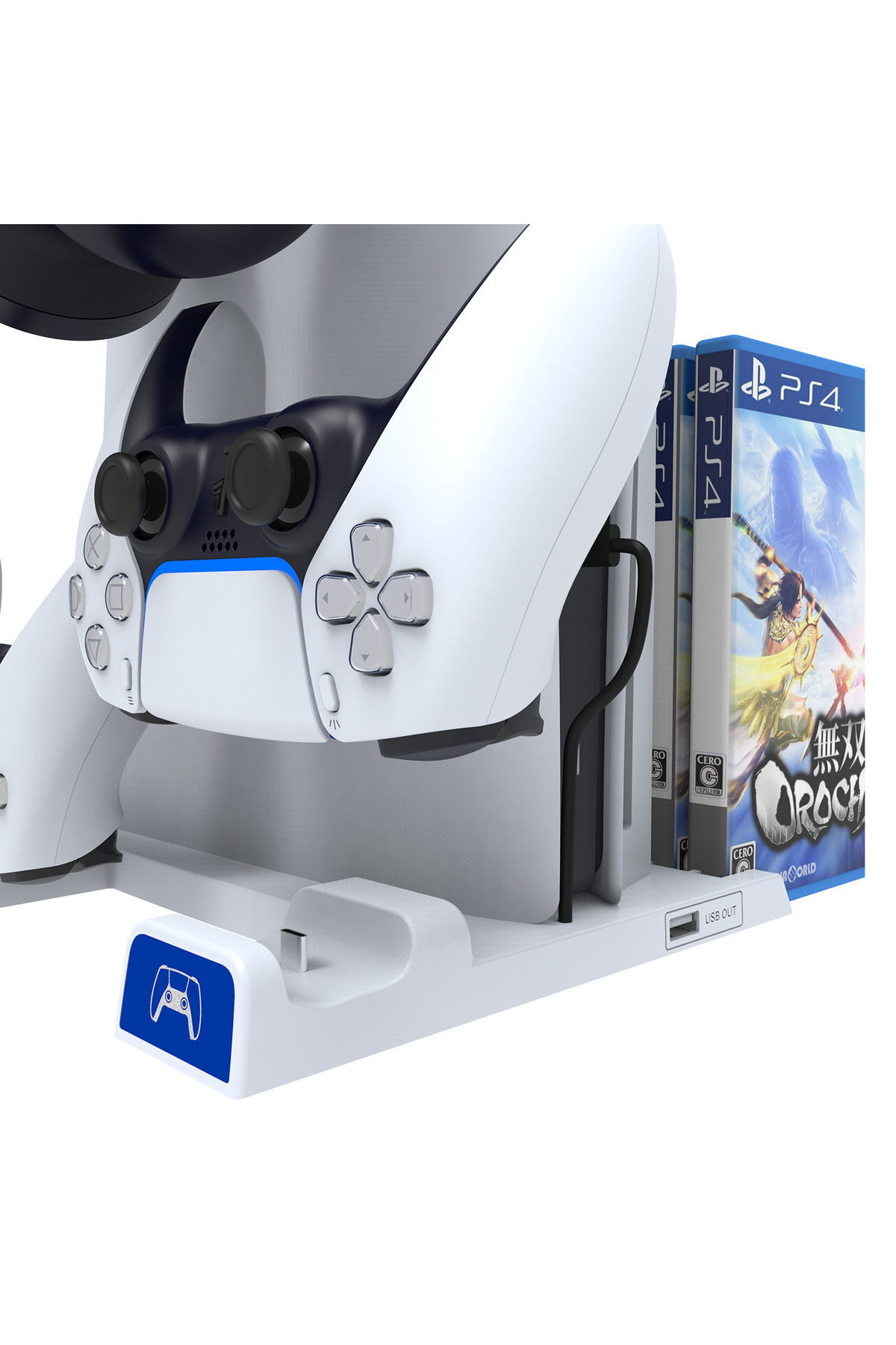 İpega  PS5 Slim Dijital/PS5 Uyumlu Multifonksiyonel CD Raflı Şarj Istasyonlu Fanlı Soğutucu Stand 3