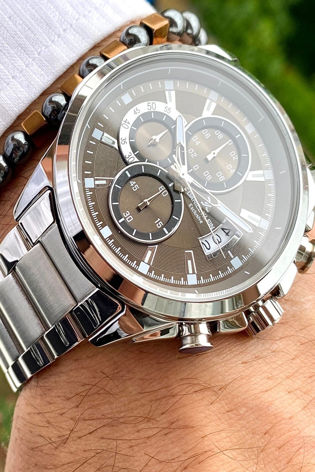 Daniel Klein-Men's Wristwatch - New Season Stainless Steel Cord, 3ATM Waterproof+Bracelet 3