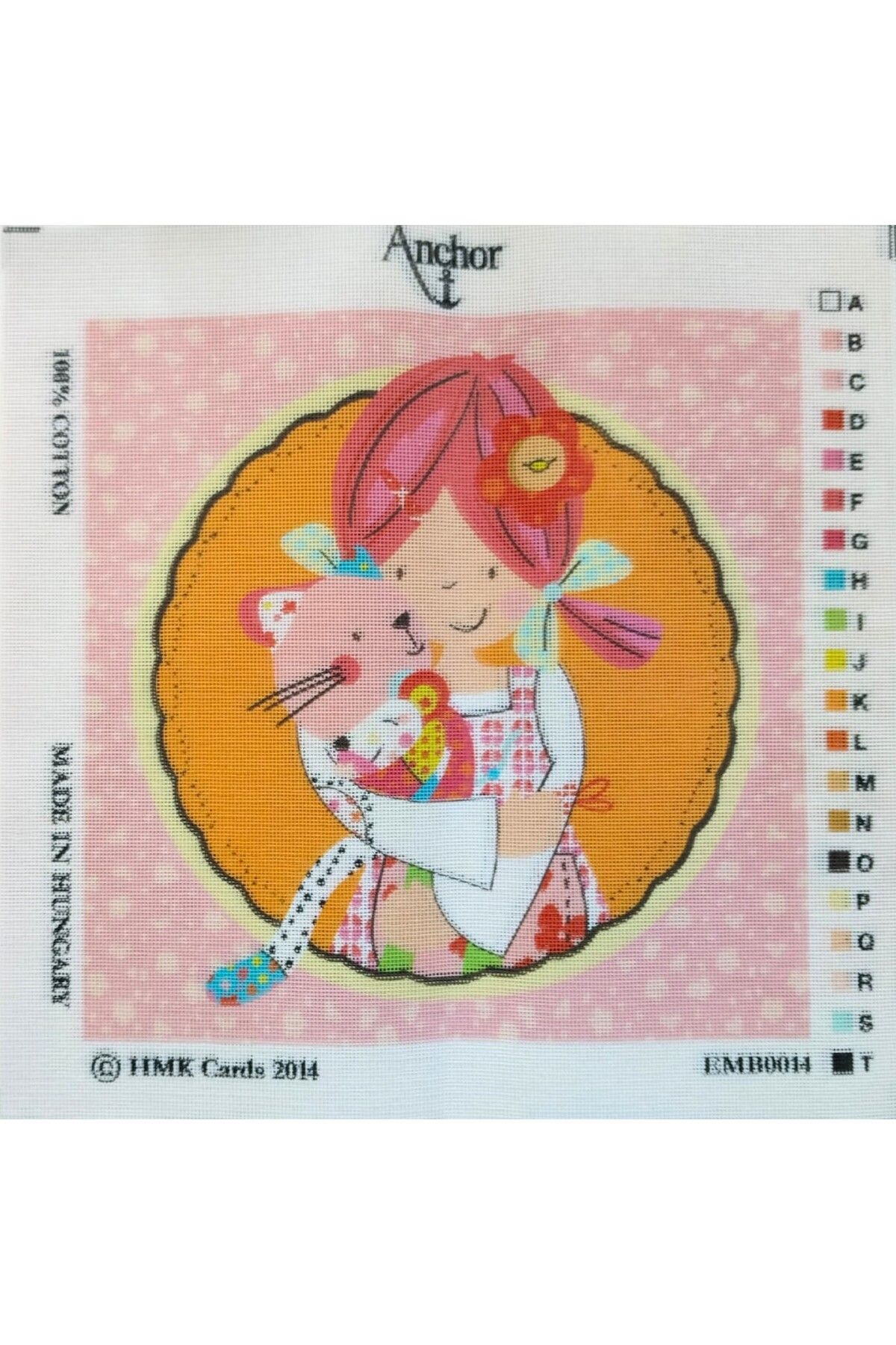 Anchor-40x40cm Emily Button Patterned Tapestry - Ropes Included, Printed EMB0014 2