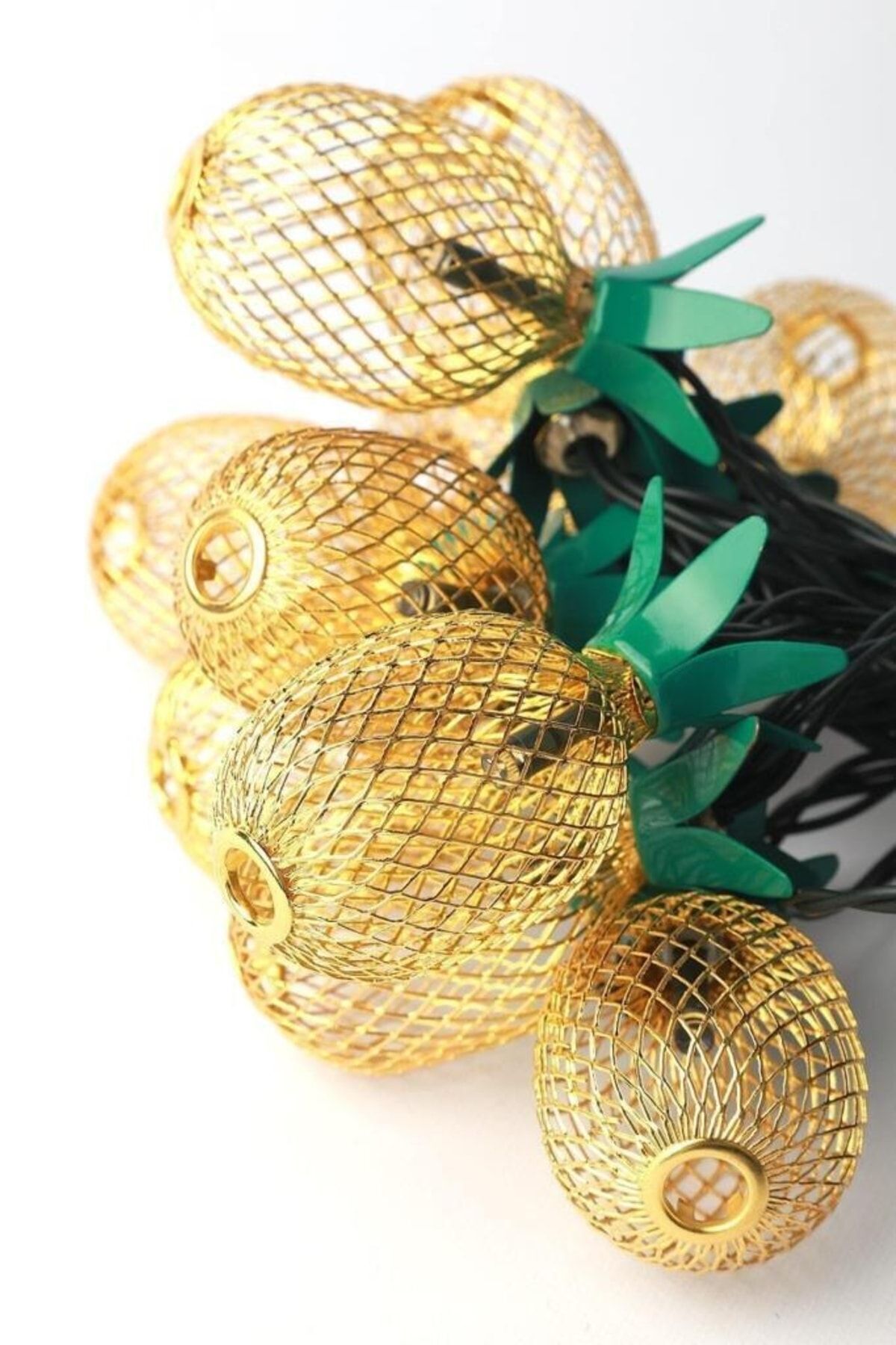 Solar 20 Led 5 Mt 8 Farklı Mod Premium Ananas Bahçe Balkon Güneş Enerjili Dekoratif Lamba 6