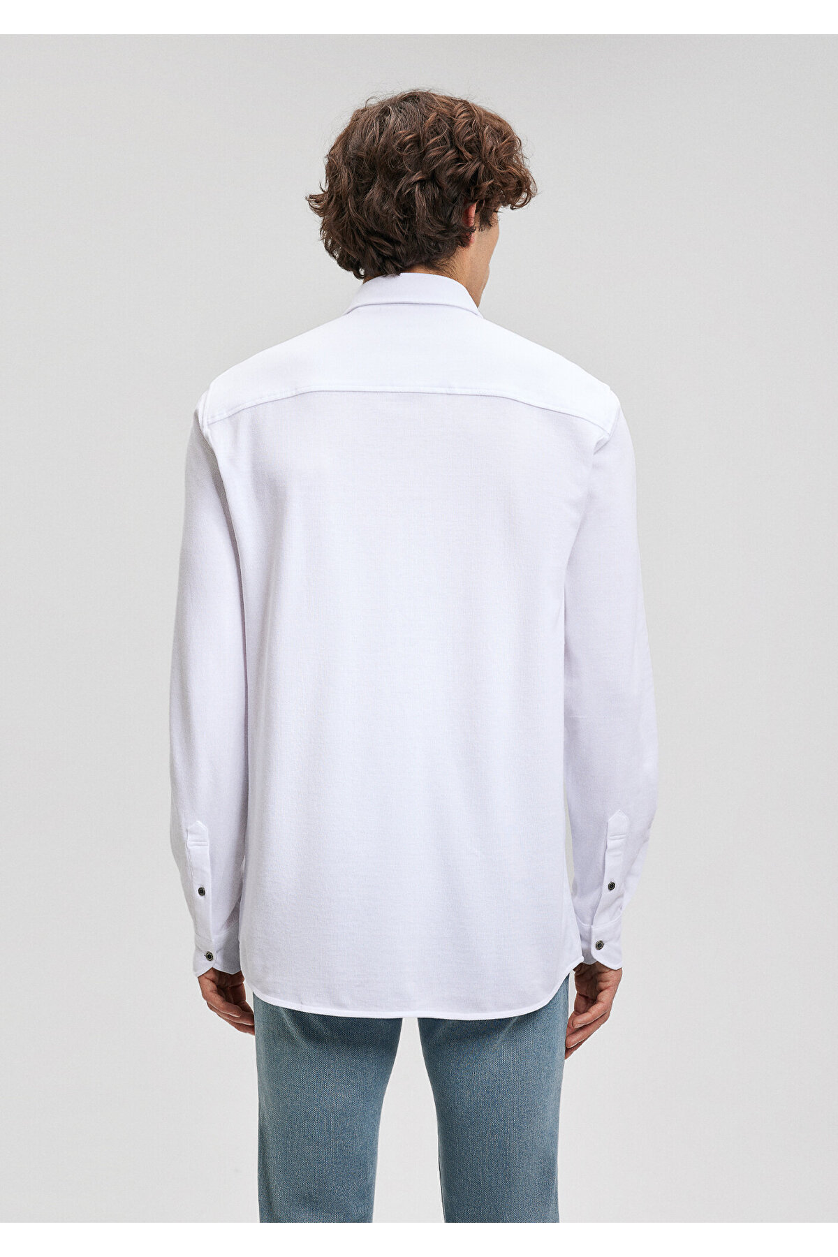 پیراهن مردانه ماوی | 021638-620 Mavi - Image 4