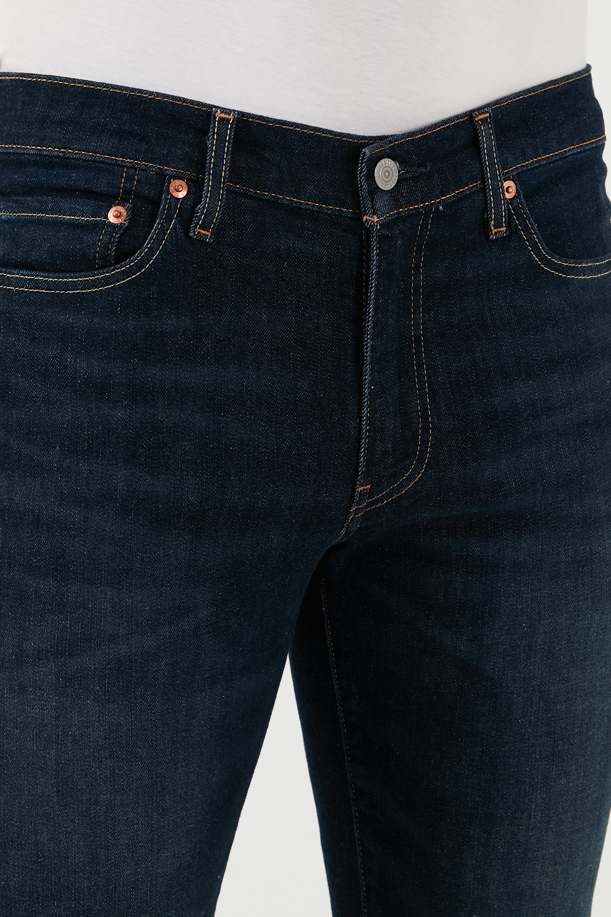 شلوار لیوایز مردانه دوختنی آبی سرمه ای  راسته Slim Fit/اسلیم فیت فاق نرمال   Slim/اسلیم فیت Daily/روزانه | Levi's A2081-0000_rollbacked TR - تصویر 6