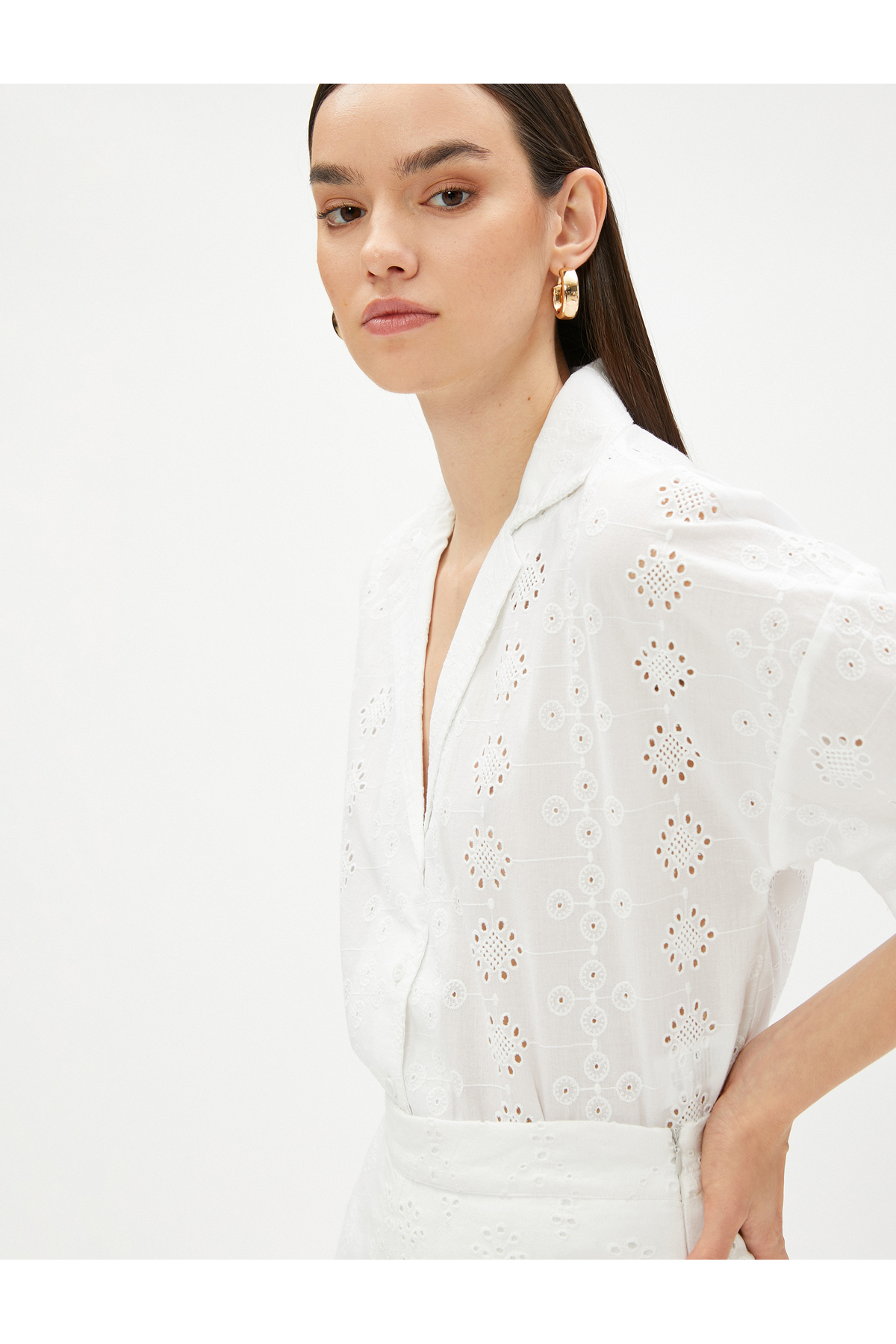Débardeur (top) Court Brodé Style Aztèque Topshop - Taille 8 - Coton - Occasion Très Bon état