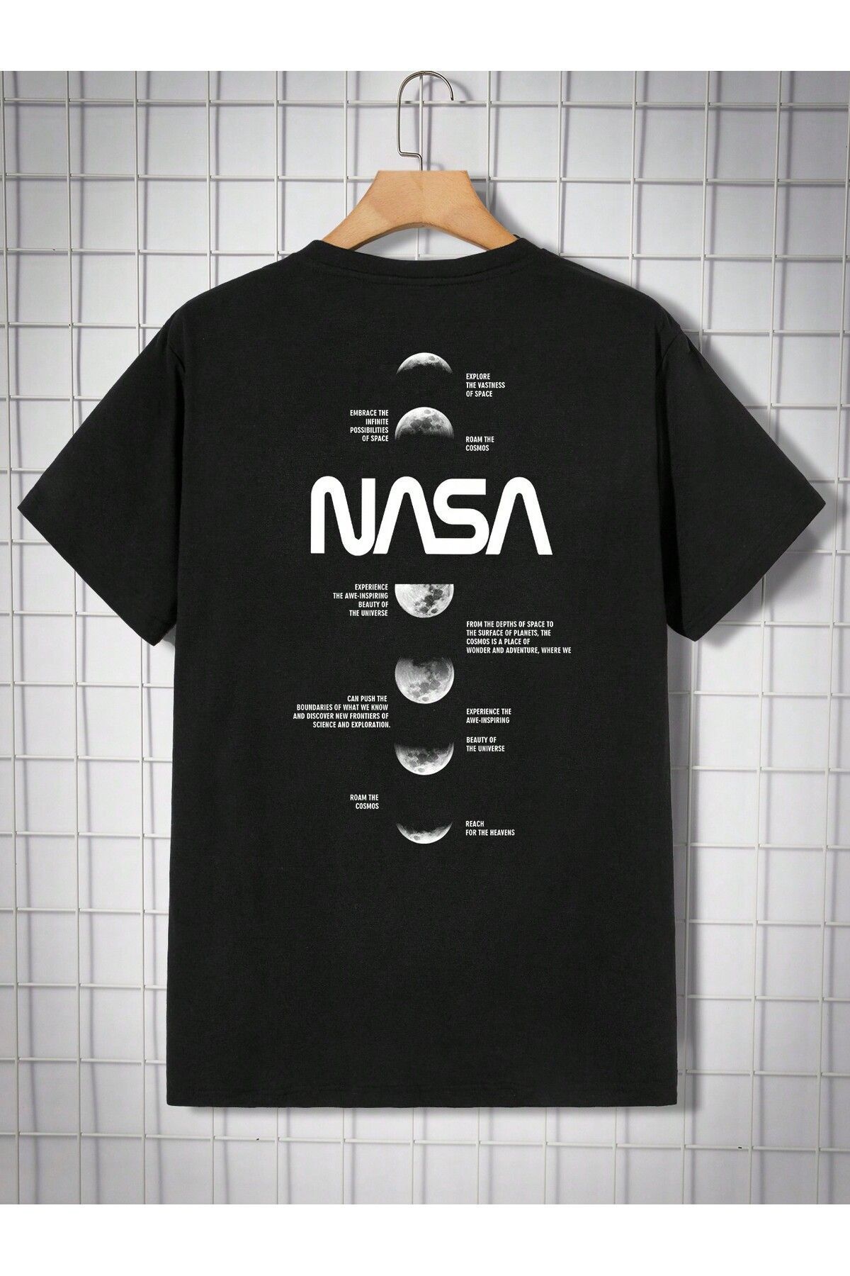 FANBOX SHOP Unisex Erkek Kad n NASA Ozel Renkli Bask l Oversize Pamuklu Penye T Shirt Fiyat Yorumlar Trendyol