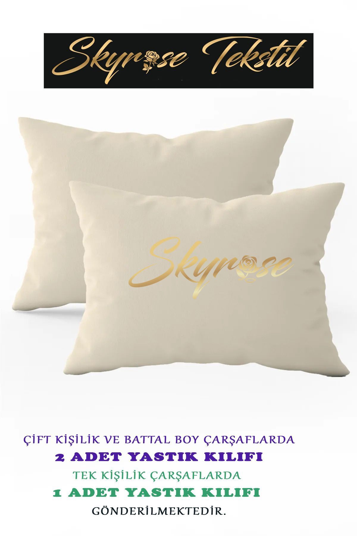 Skyrose-King Size Flat Elastic Sheet Set, Hotel Sheet Set, King Size Elastic Sheet 180x200 30x2 2