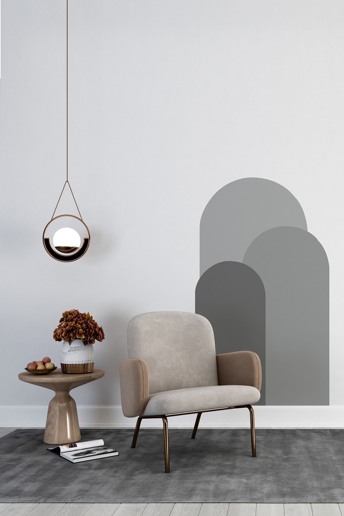 212shop-Bohemian Oval Boho 3-Piece Wall Sticker One Piece 1