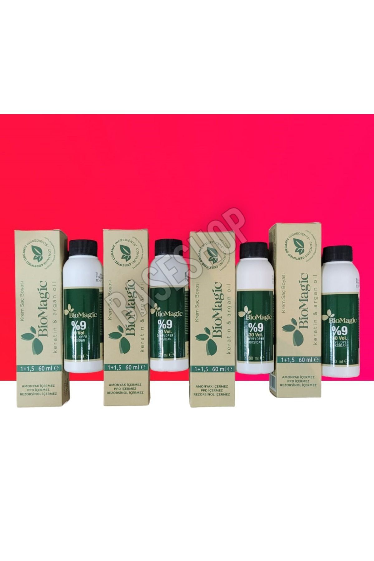 رنگ موی بدون آمونیاک 9.00 زرد x 4 تکه و 30 جلد. اکسیدان 4 ADT BioMagic