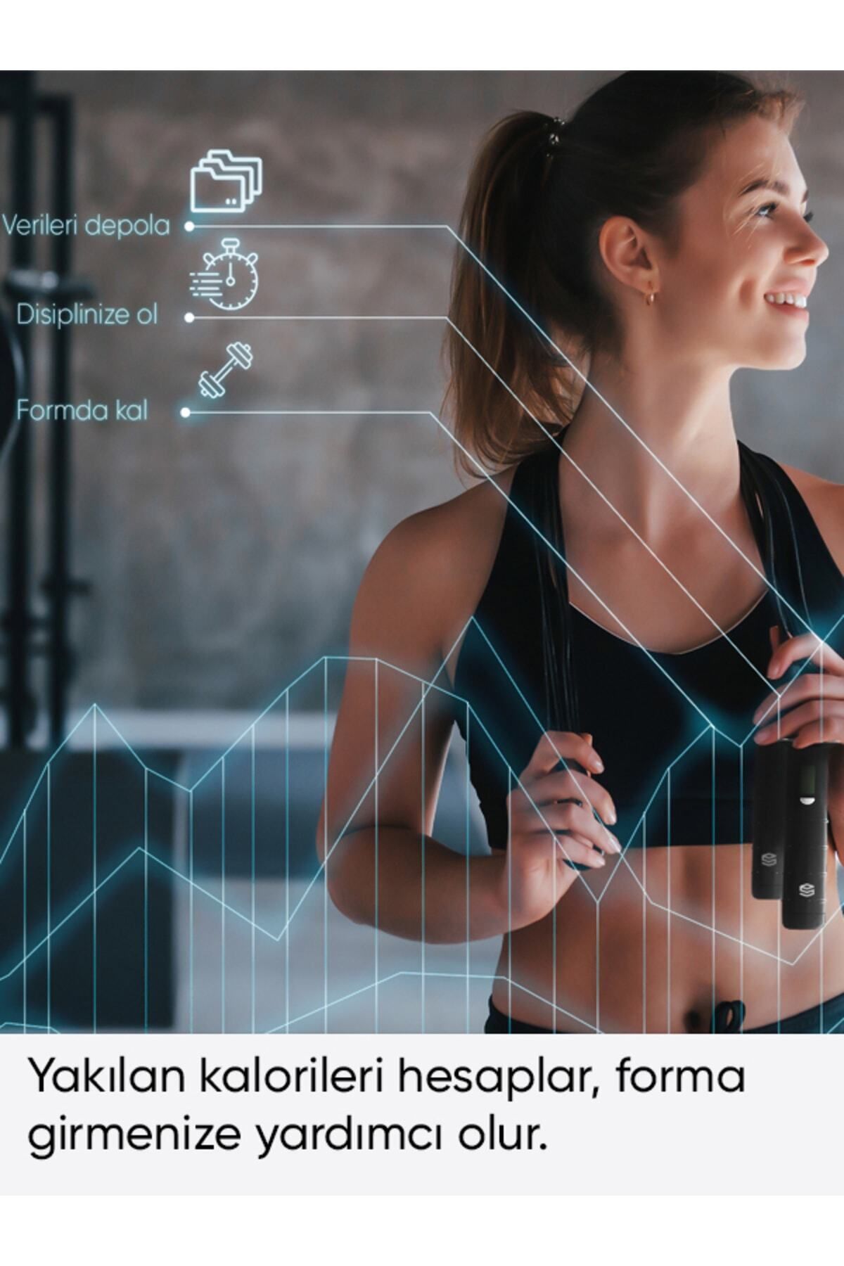 Şımart Teknoloji-Smart Jump Rope with Digital Led Display Performance Tracking 4