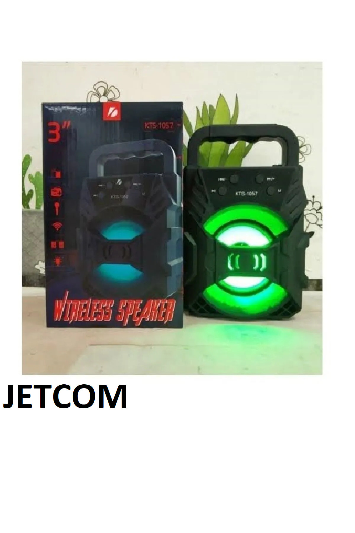 Işıklı Bluetooth Hoparlör Ses Bombası Yüksek Ses Usb/fm/sd Kts-1057 2