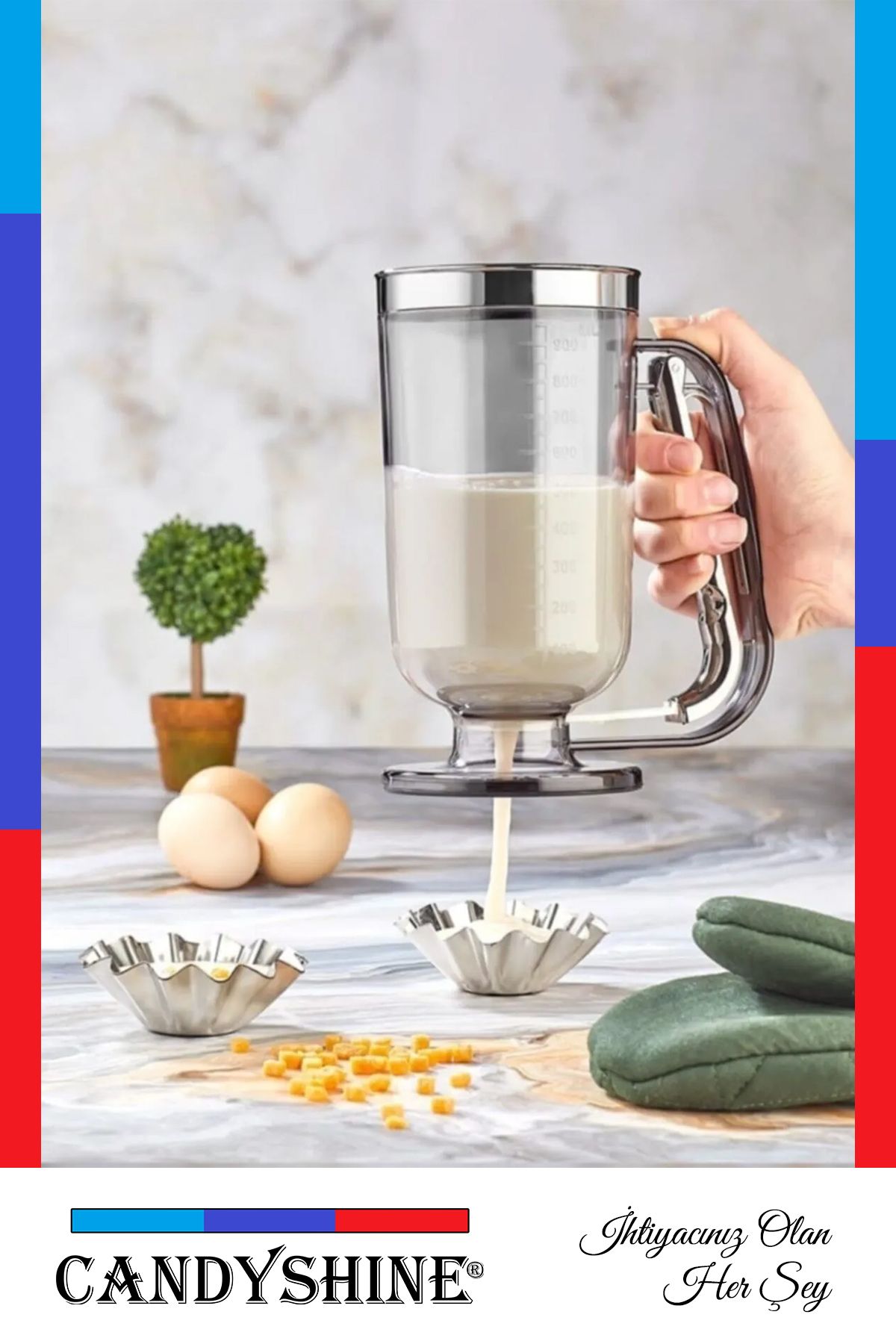CandyShine-Dough Scale Portioner - Crepe Muffin Cream and Pudding Easy Flowing Helper 7
