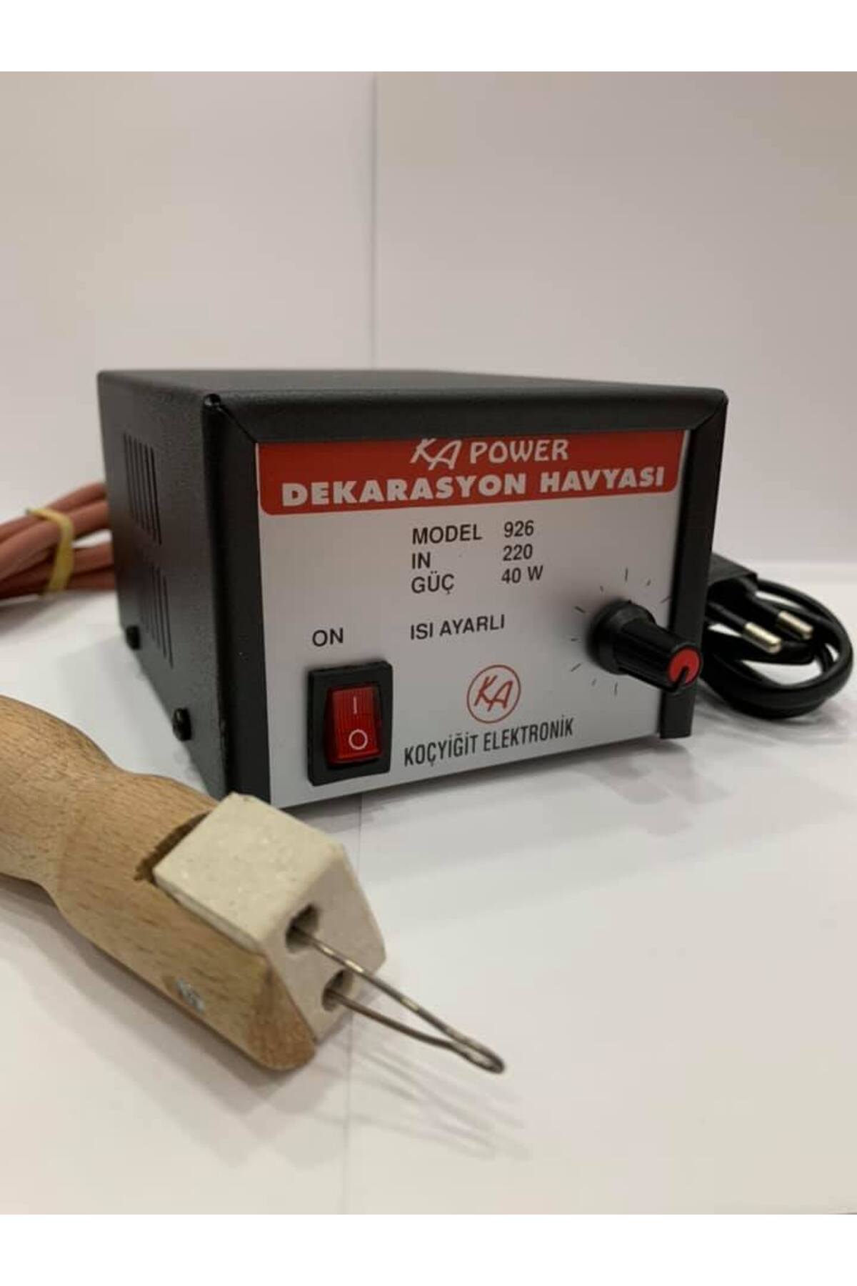 Ceta KA Power 926 Ahşap Dekorasyon Havyası Metal Kutulu Ahşap Saplı Ağaç Yakma Havyası