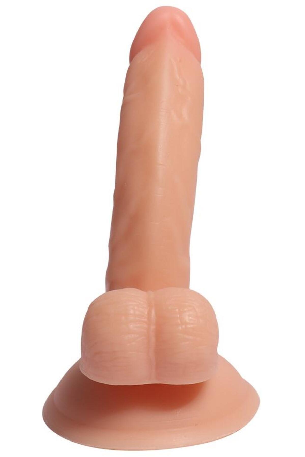 Anal Vajina Kemerli 13 Cm Eğik Takma Penis Vantuzlu Gerçekçi Doku Realistik Belden Bağlamalı Dildo 5
