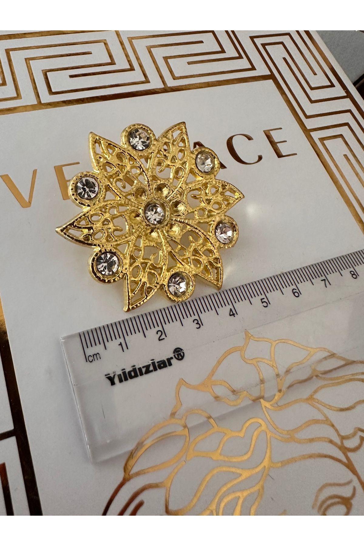 ODDA TASARIM ATÖLYESİ-Full Yellow Design Motif Special Purpose Use Convenient Button - 5.5 cm 5