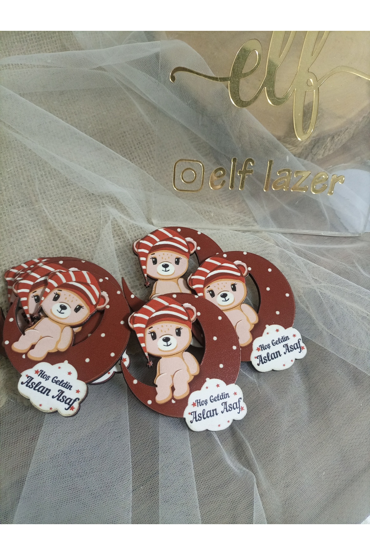 Ayda ayı Bebek magnet hediyelik 50 adet