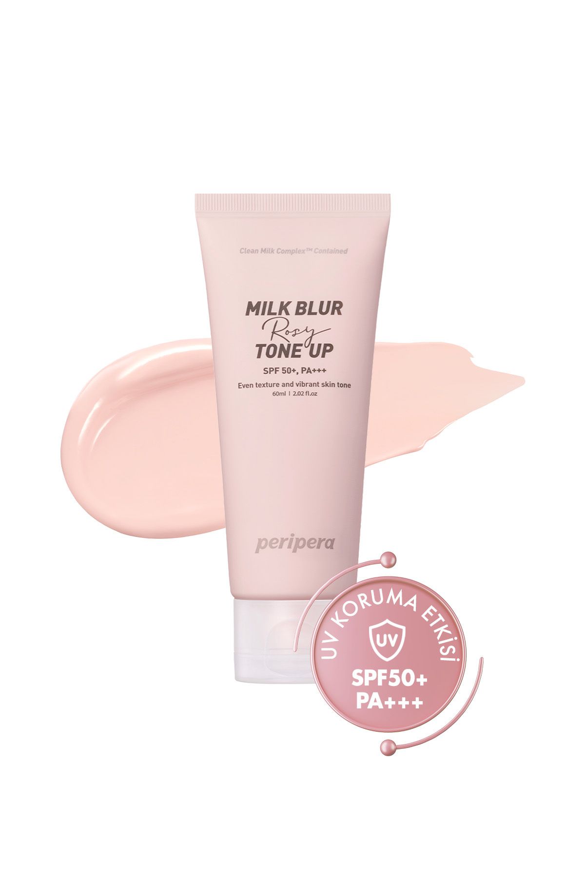 PERIPERA Крем для выравнивания тона кожи на розовой основе Peripera Milk Blur Tone Up Cream (03 Розовый) SPF50+ PA+++ 6316