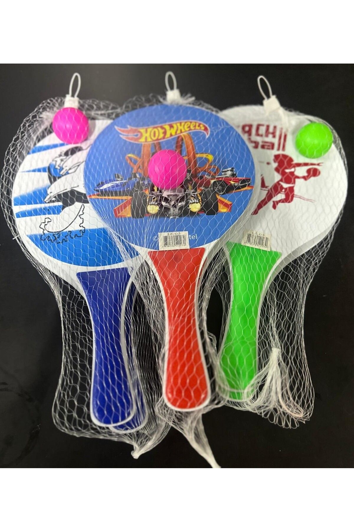 CARNIVAL LAND-Quality Ball Net Tennis Racket Set for Beach and Pool - 2 Rackets + 1 Ball 5