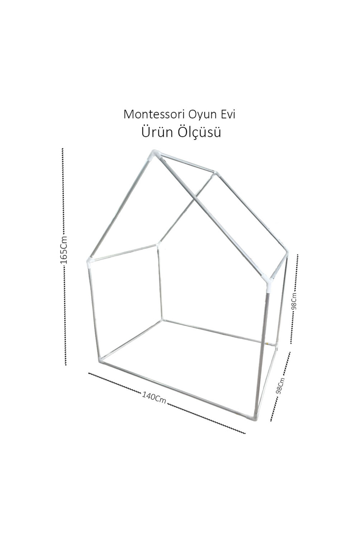 PAMUKA Beyaz Perdeli Montessori Oyun Evi+Oyun Halısı fotoğrafı 6 (önizleme)